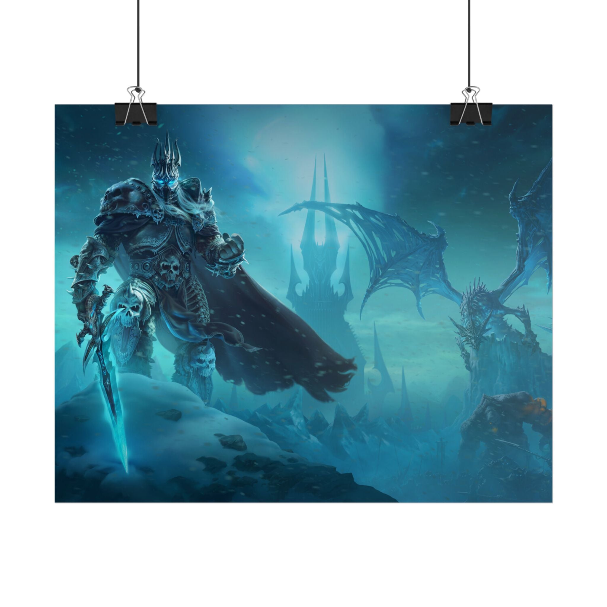 Lich King Fantasy Art Print - World of Warcraft