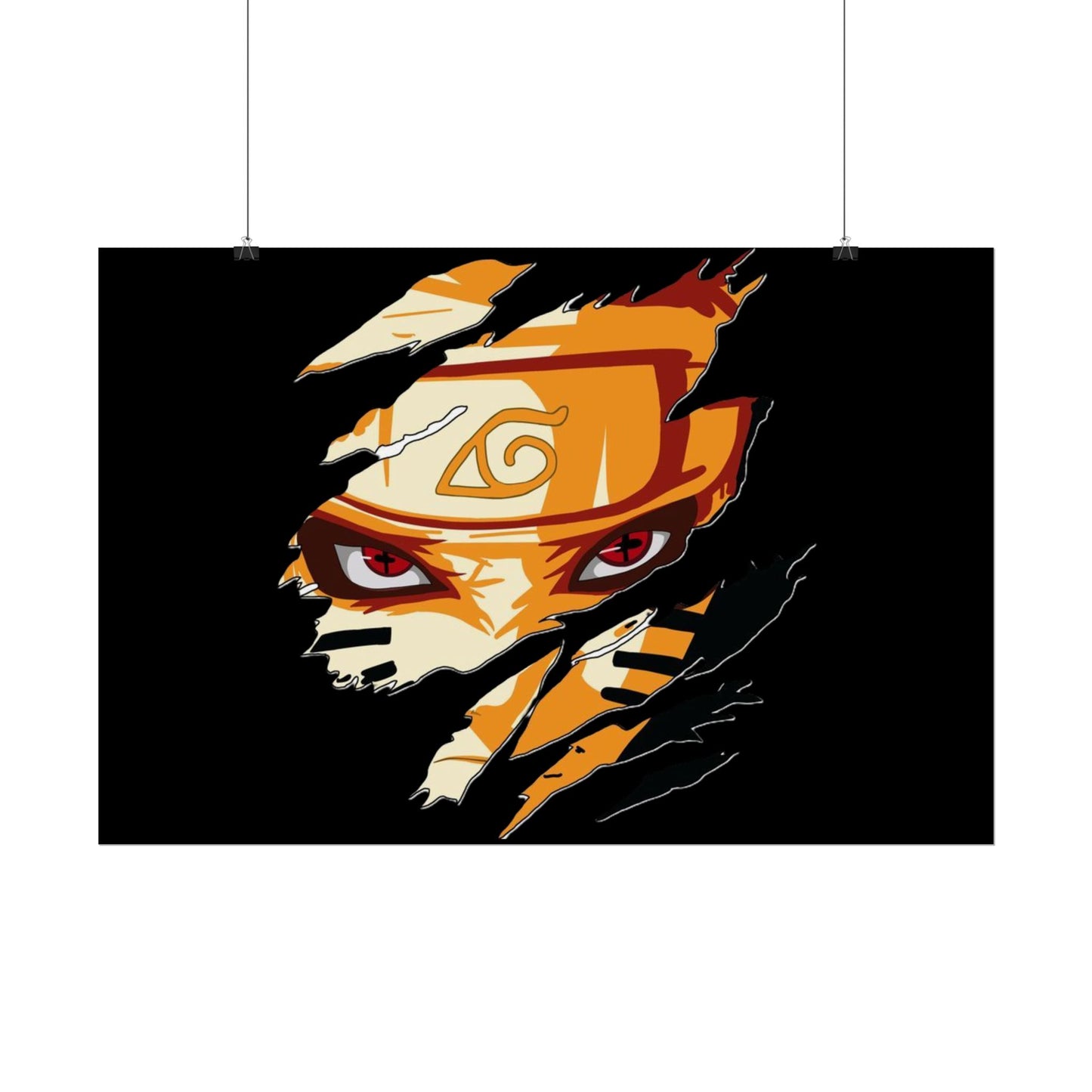 Naruto Scratch Effect Art Poster – Dynamic Anime Wall Print (Rolled Poster)