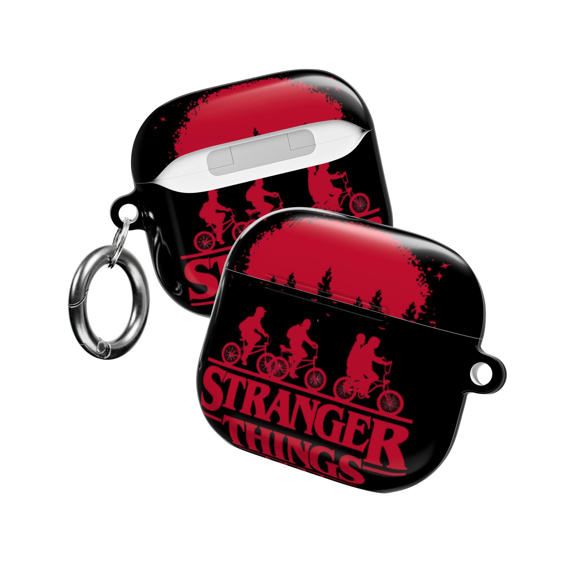 Stranger Things AirPod Case – Retro 80s Sci‑Fi Bike Silhouette Protective Cover