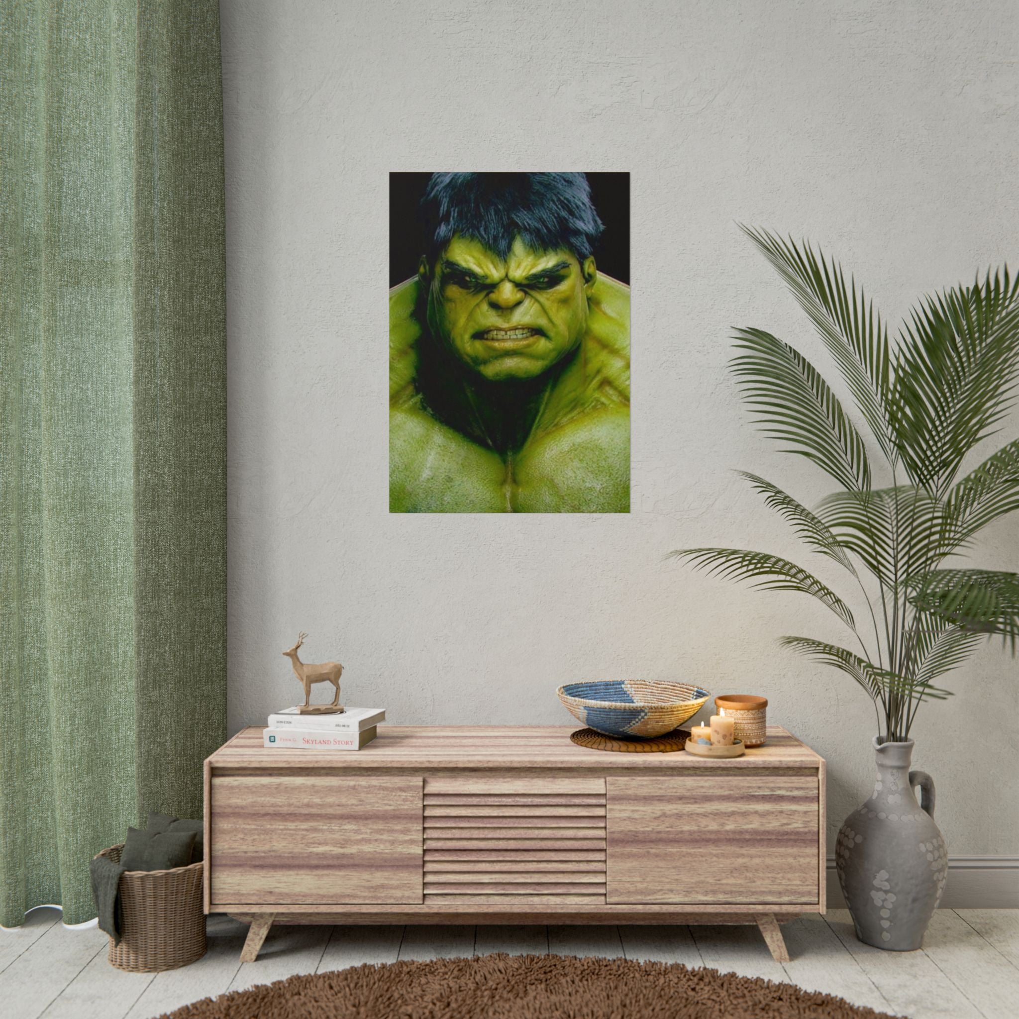 Hulk Lightning Poster — Marvel Vibrant Superhero Wall Art (Rolled Poster)