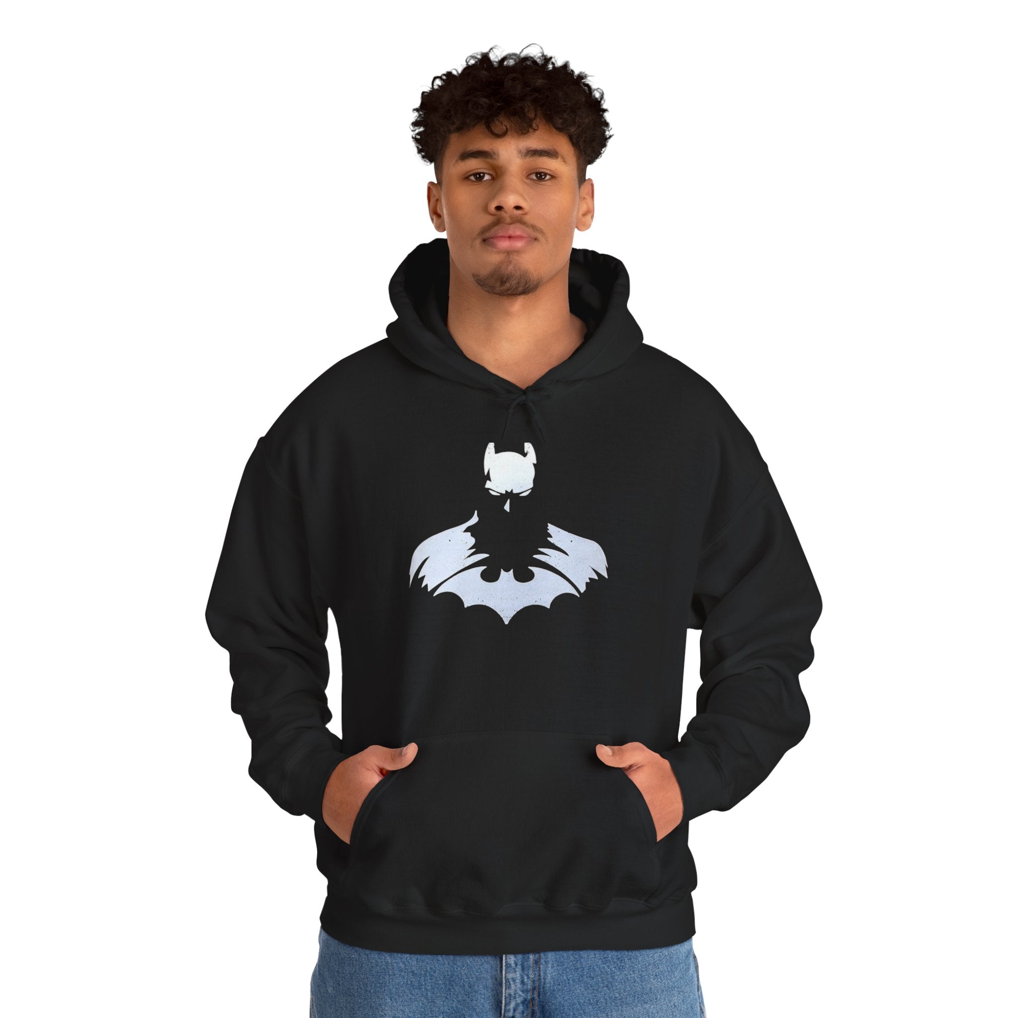 Bat Silhouette Hoodie – Minimal Dark Batman-Inspired Graphic Hoodie