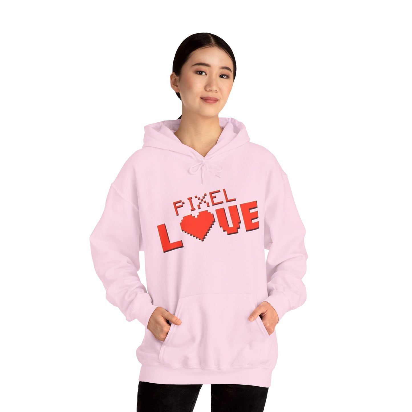 Pixel Love Hoodie – Retro 8-Bit Herz Gamer Valentinstags-Sweatshirt