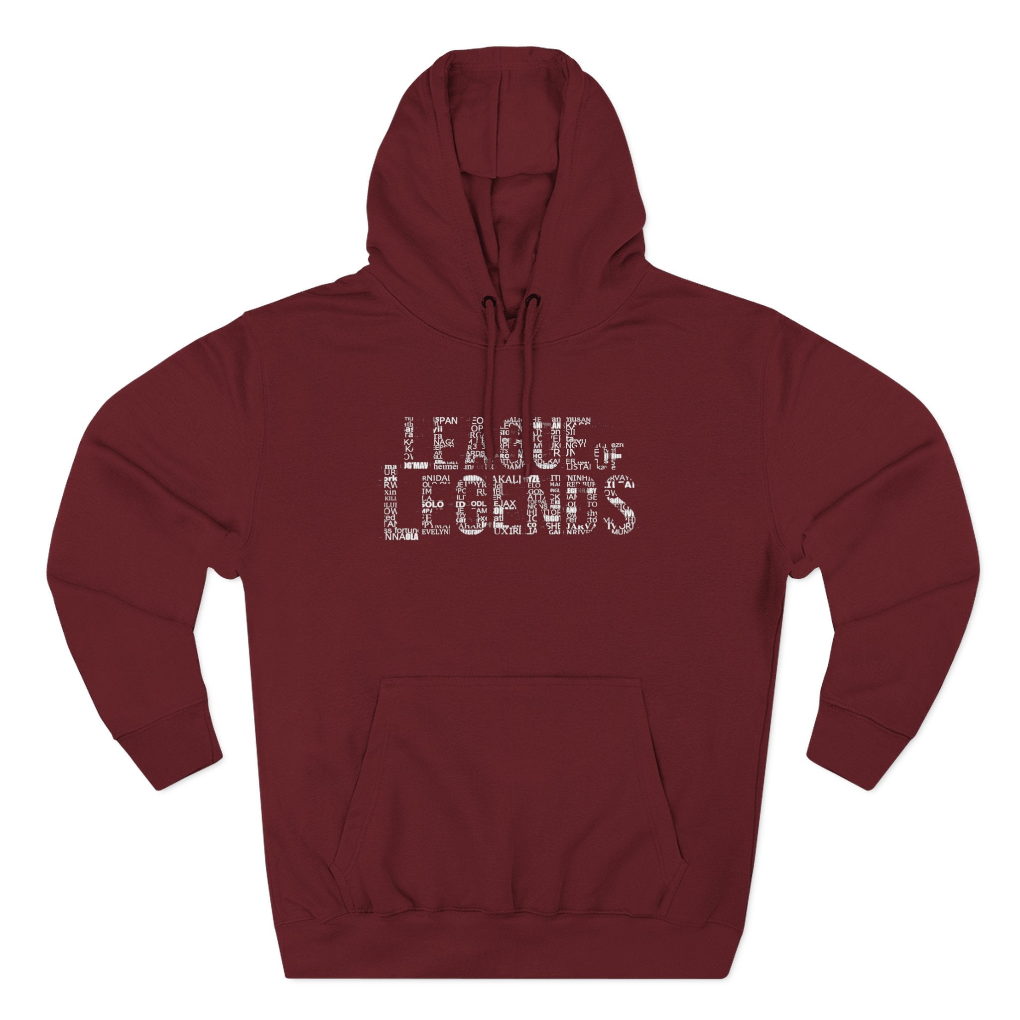 League of Legends Distressed Logo Hoodie - All Champion's names