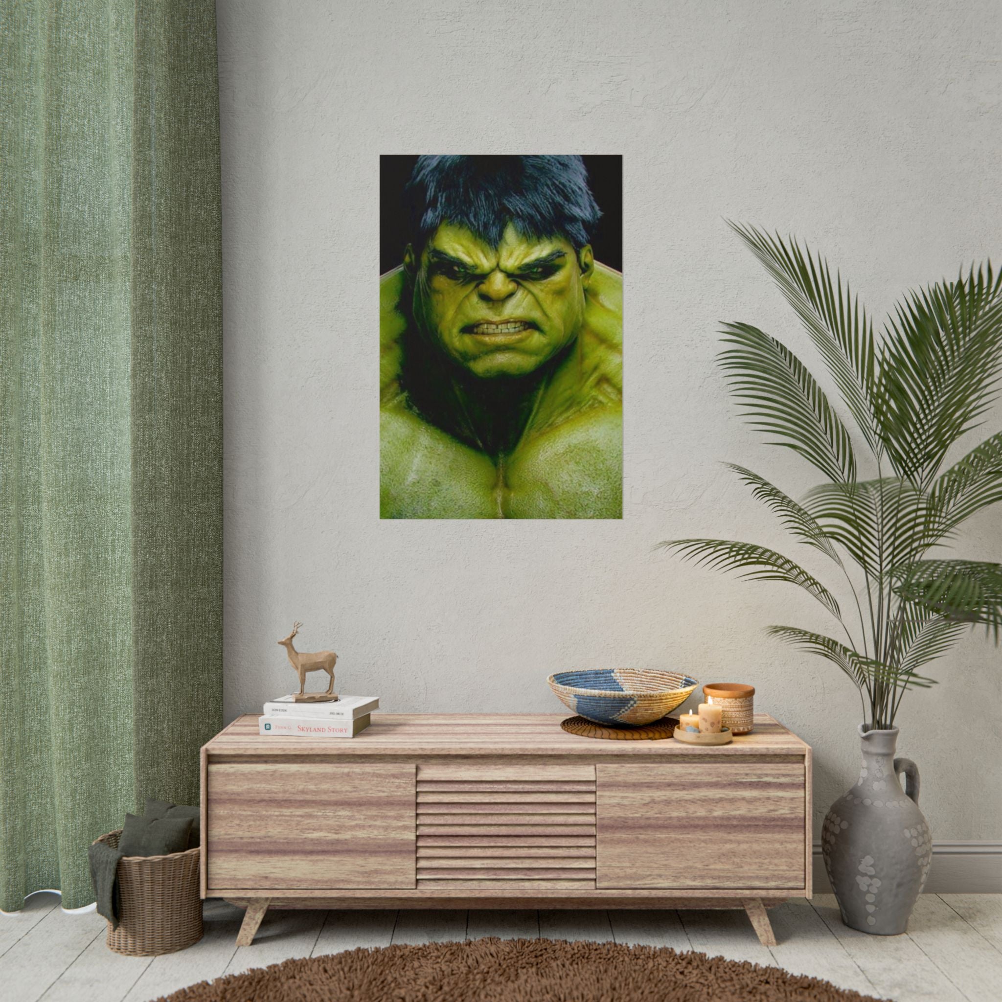 Hulk Lightning Poster — Marvel Vibrant Superhero Wall Art (Rolled Poster)