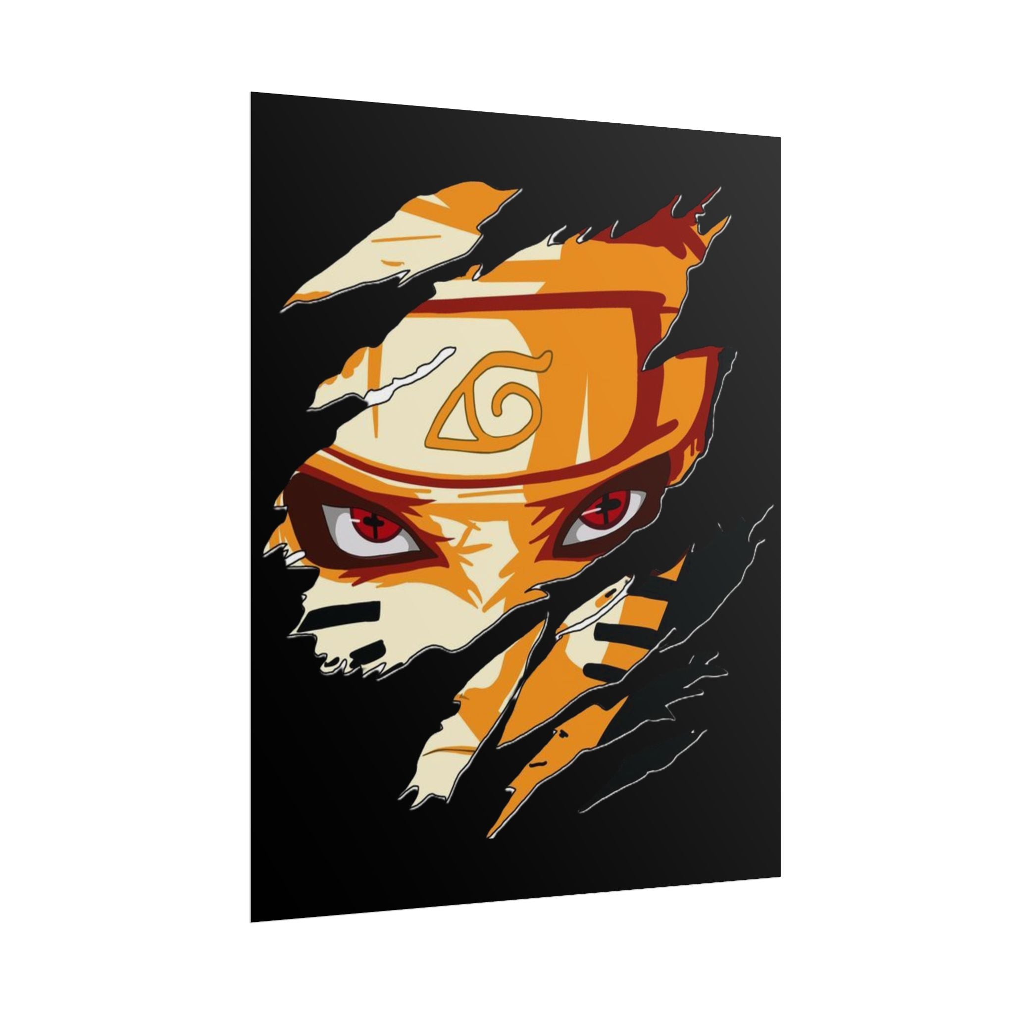 Naruto Scratch Effect Art Poster – Dynamic Anime Wall Print (Rolled Poster)