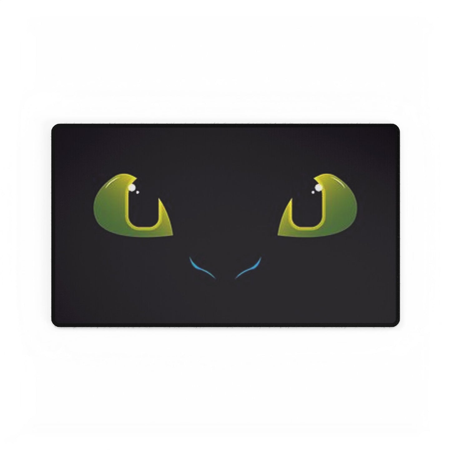How to Train your Dragon Toothless — Large Black Gaming Mouse Pad with Glowing Green Eyes