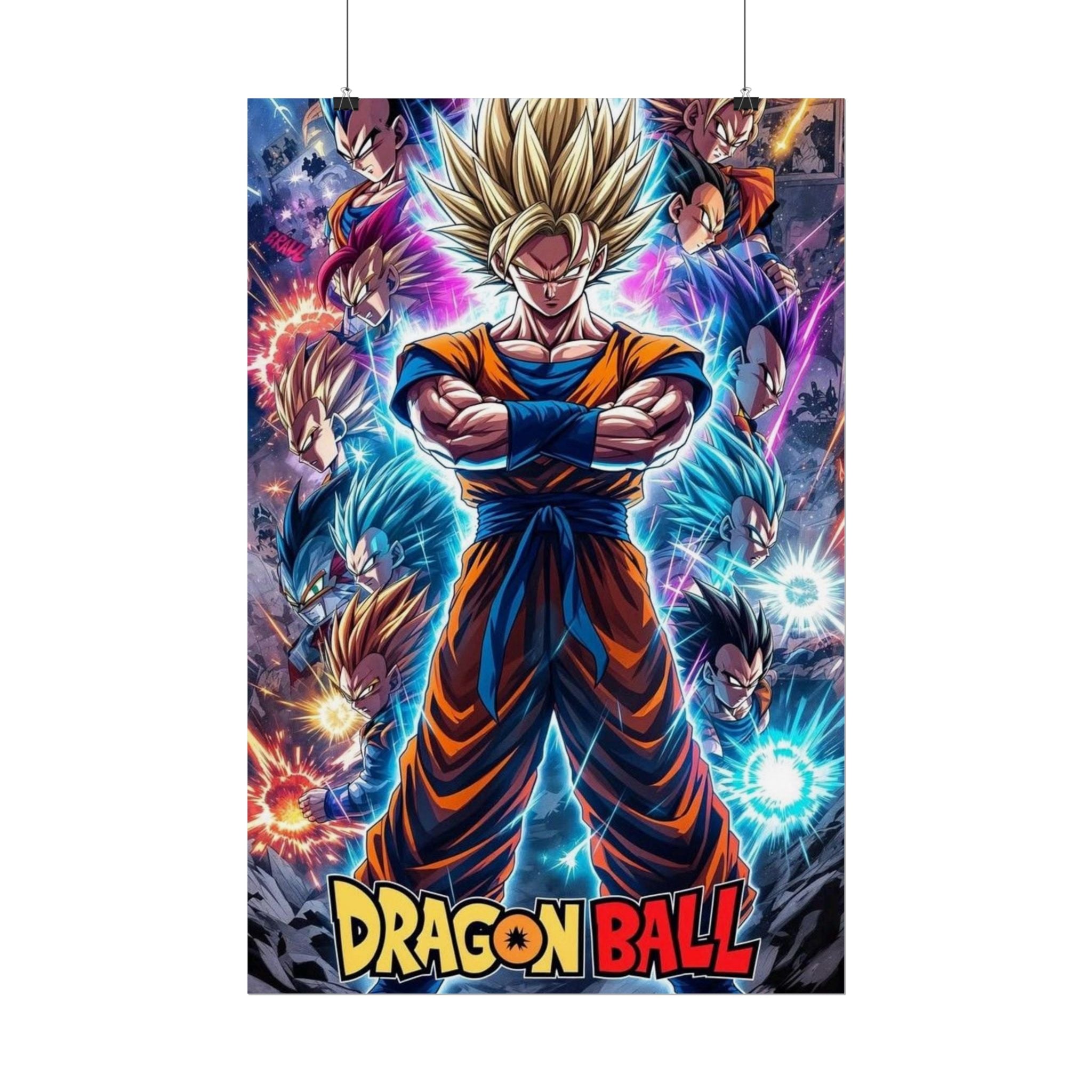 Dragon Ball Super Saiyan Goku Rolled Poster – Anime Wall Art Dragon Ball