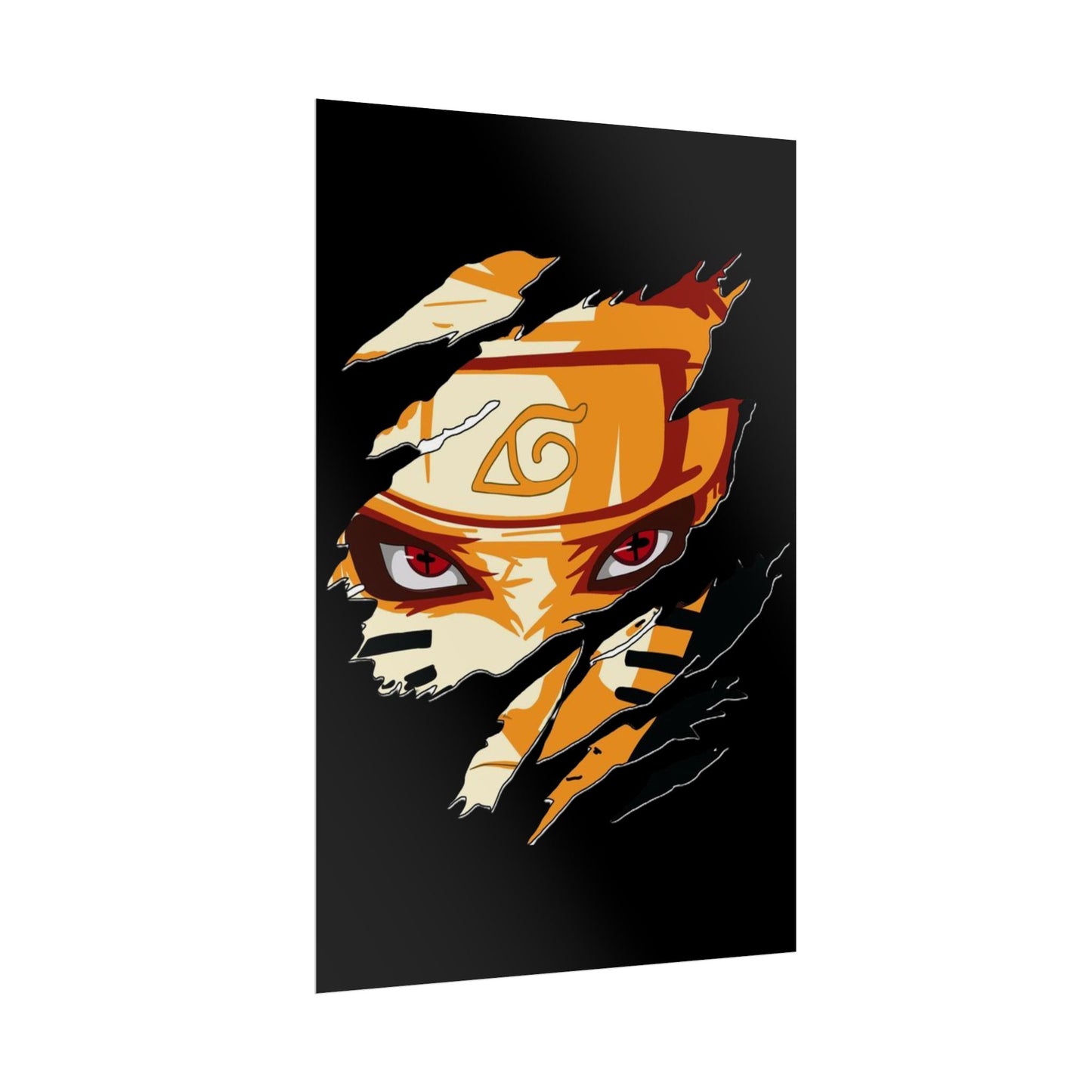 Naruto Scratch Effect Art Poster – Dynamic Anime Wall Print (Rolled Poster)