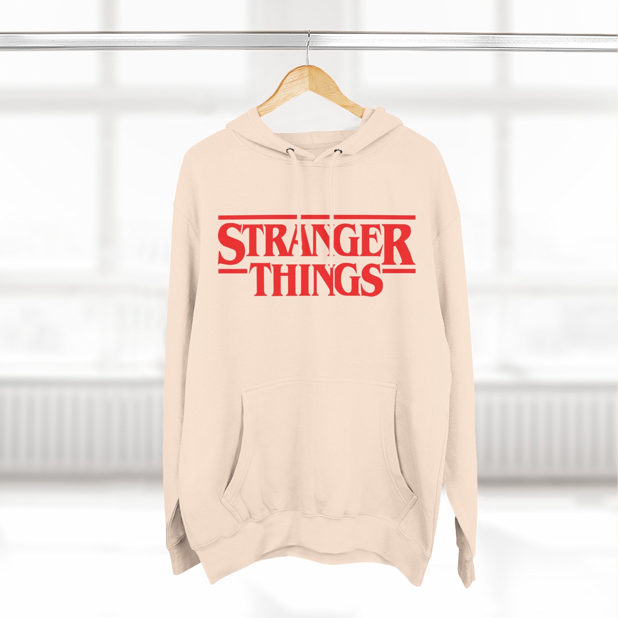Stranger Things Fleece Hoodie – Retro Outline Logo Pullover