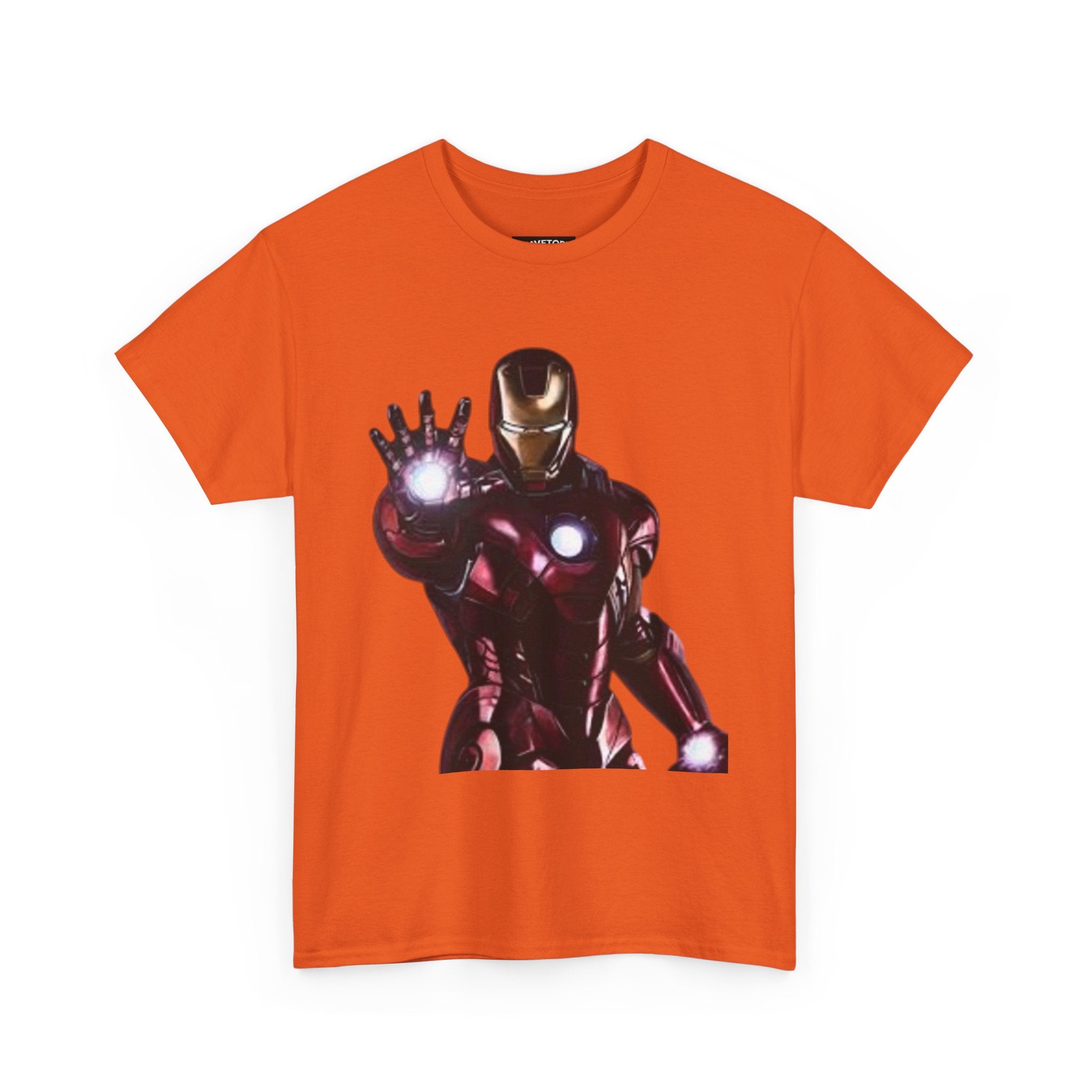 Iron Man Graphic Tee — Retro Superhero Chest Print T‑Shirt