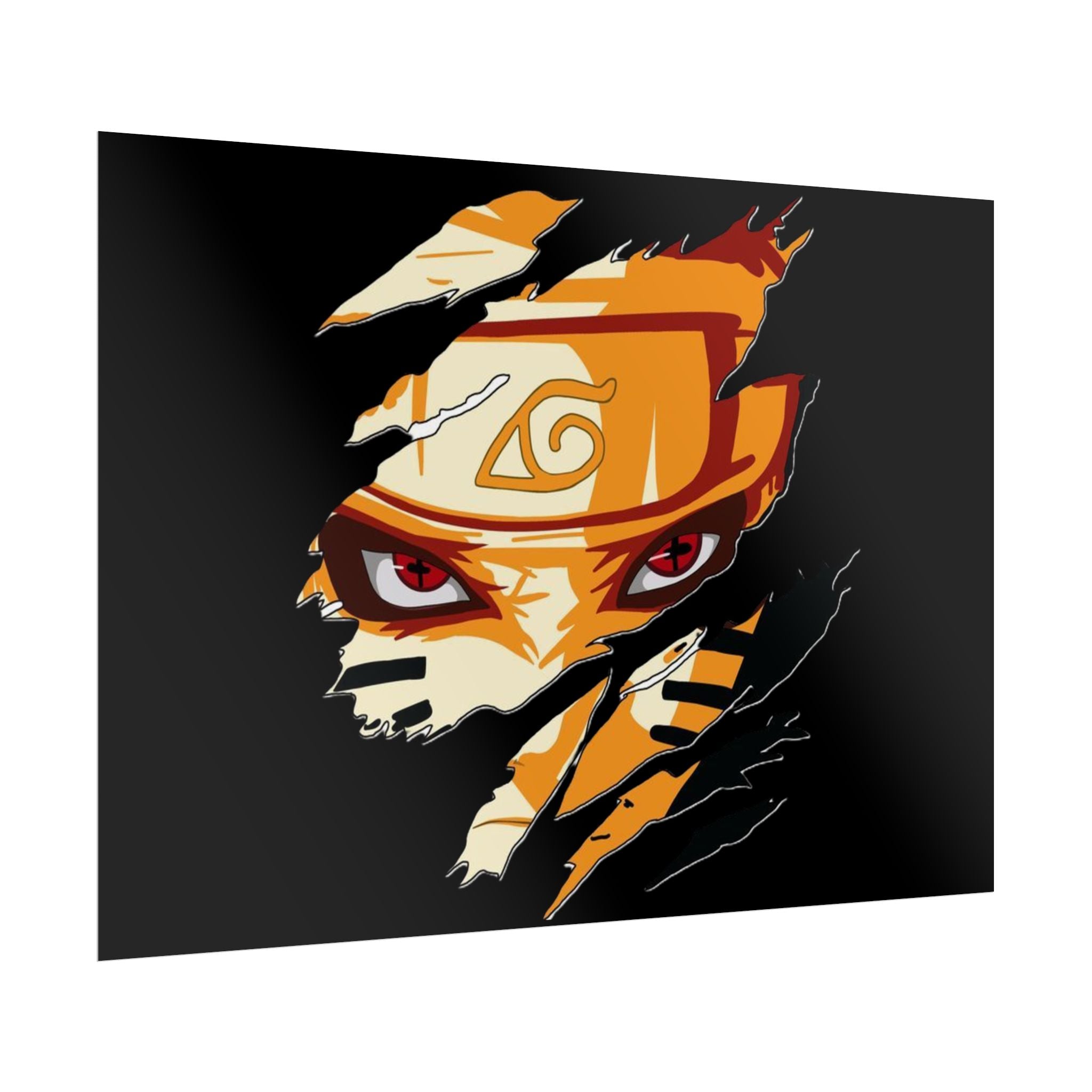 Naruto Scratch Effect Art Poster – Dynamic Anime Wall Print (Rolled Poster)