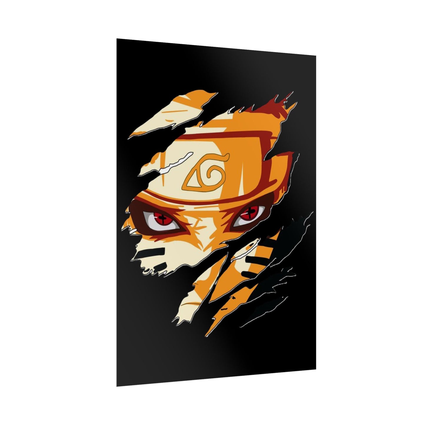 Naruto Scratch Effect Art Poster – Dynamic Anime Wall Print (Rolled Poster)