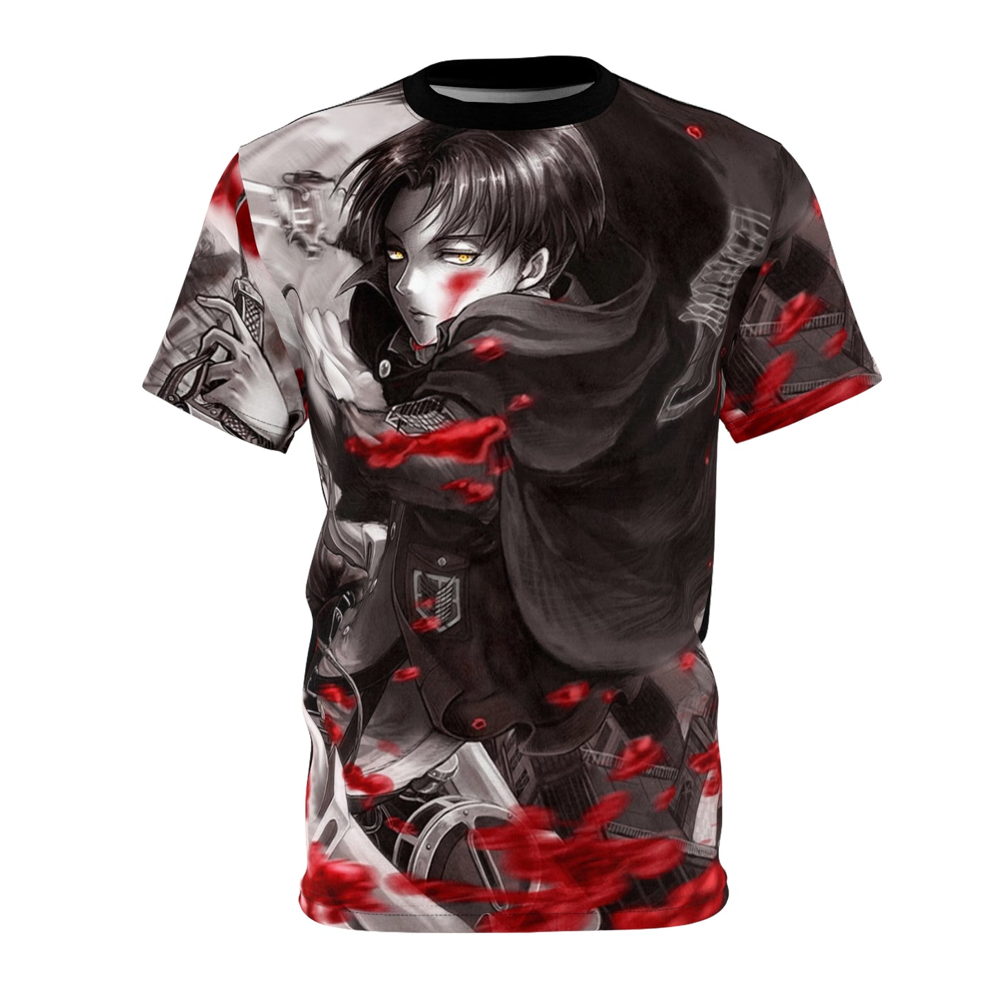 Attack Anime on Titan : Levi Red Black Shirt
