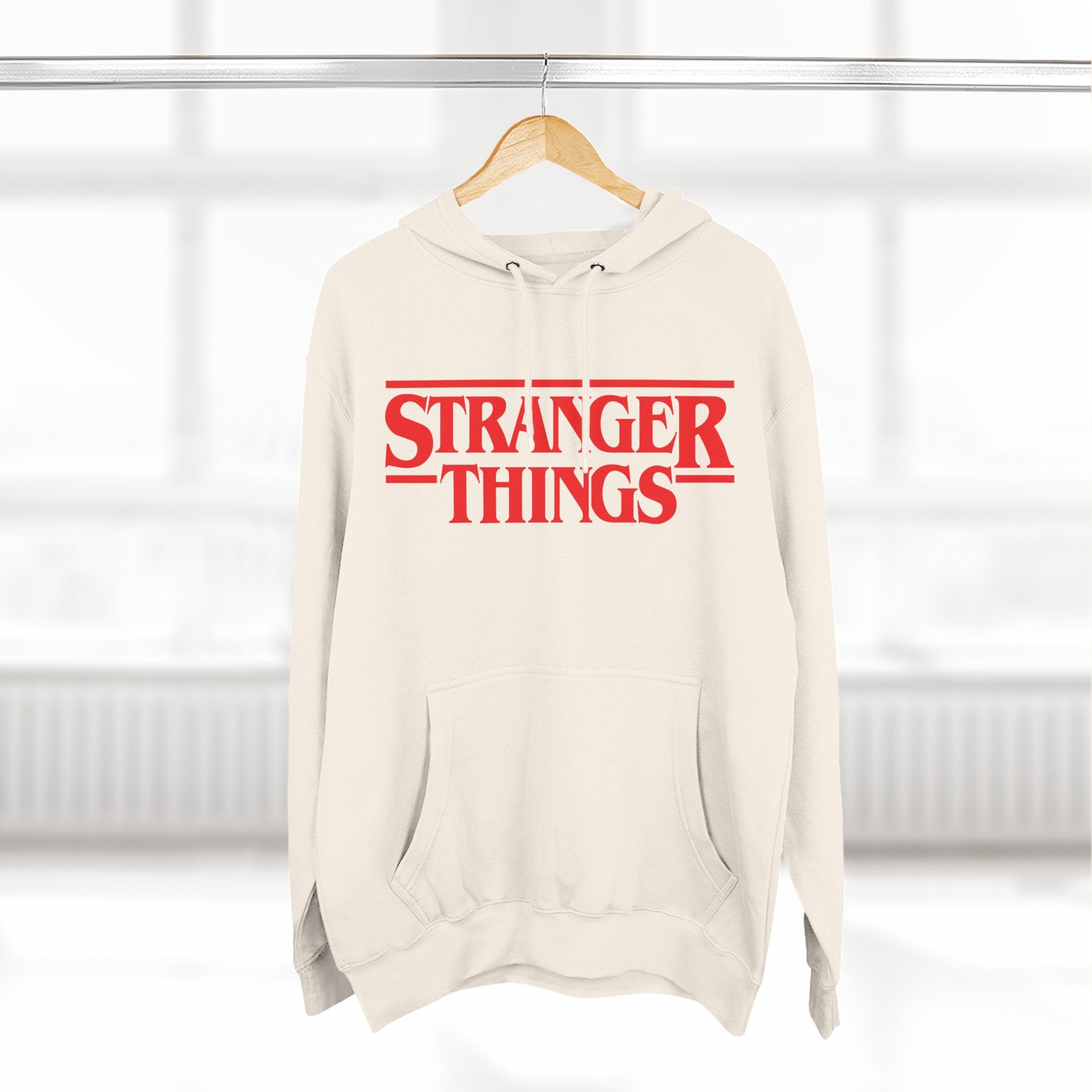 Stranger Things Fleece Hoodie – Retro Outline Logo Pullover