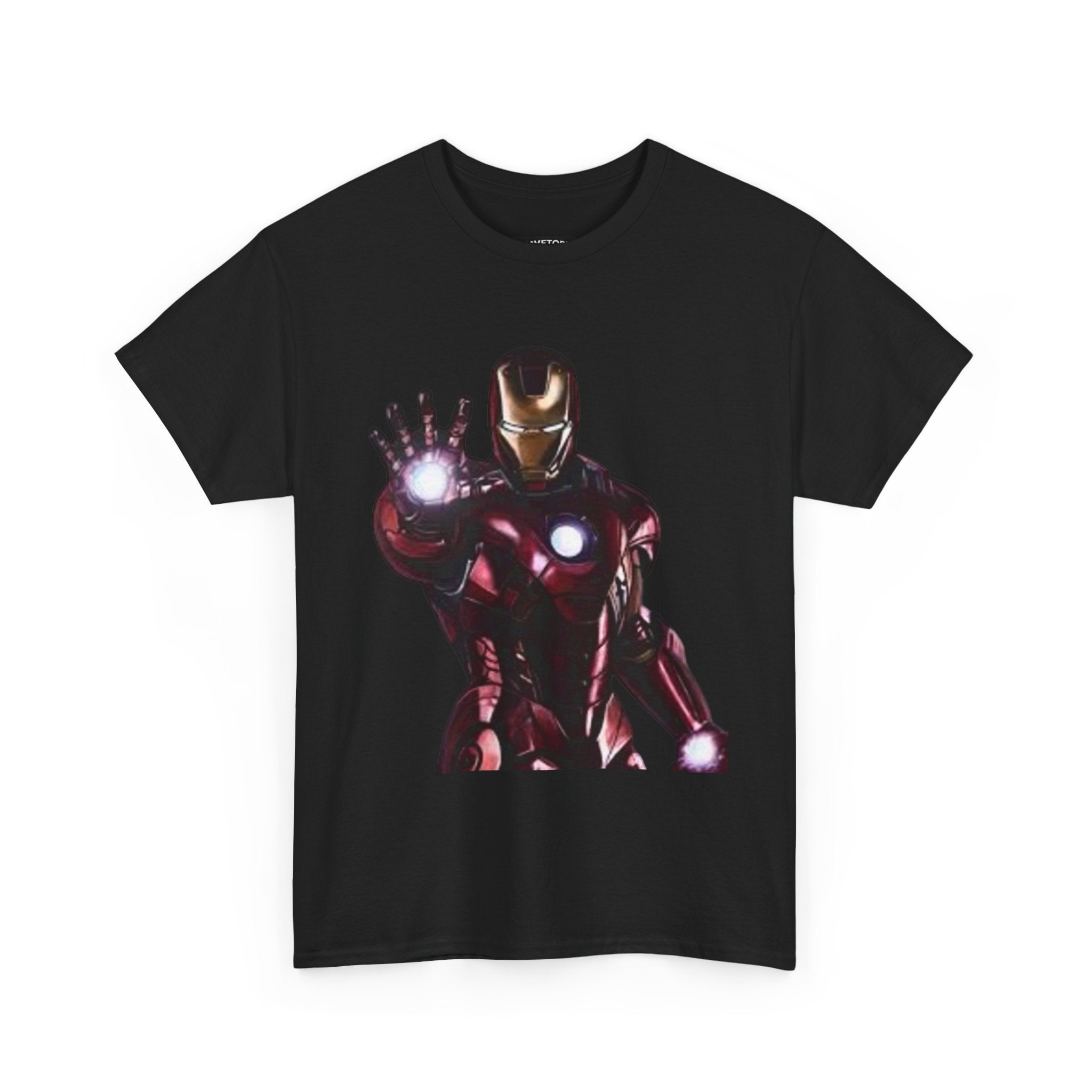Iron Man Graphic Tee — Retro Superhero Chest Print T‑Shirt