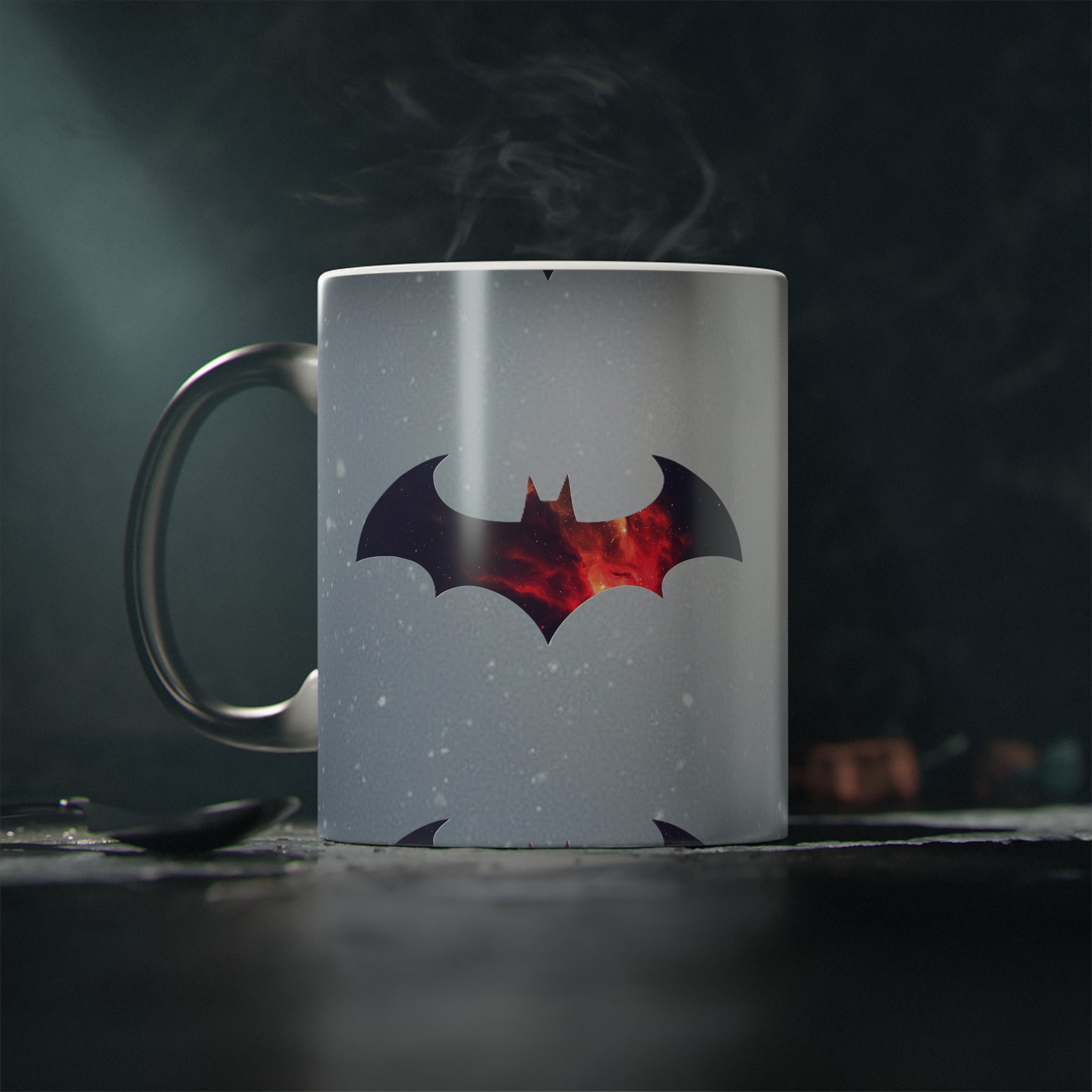 Batman Logo Emblem Mug | Warm Picture transformation | Collectors and Limited Edition