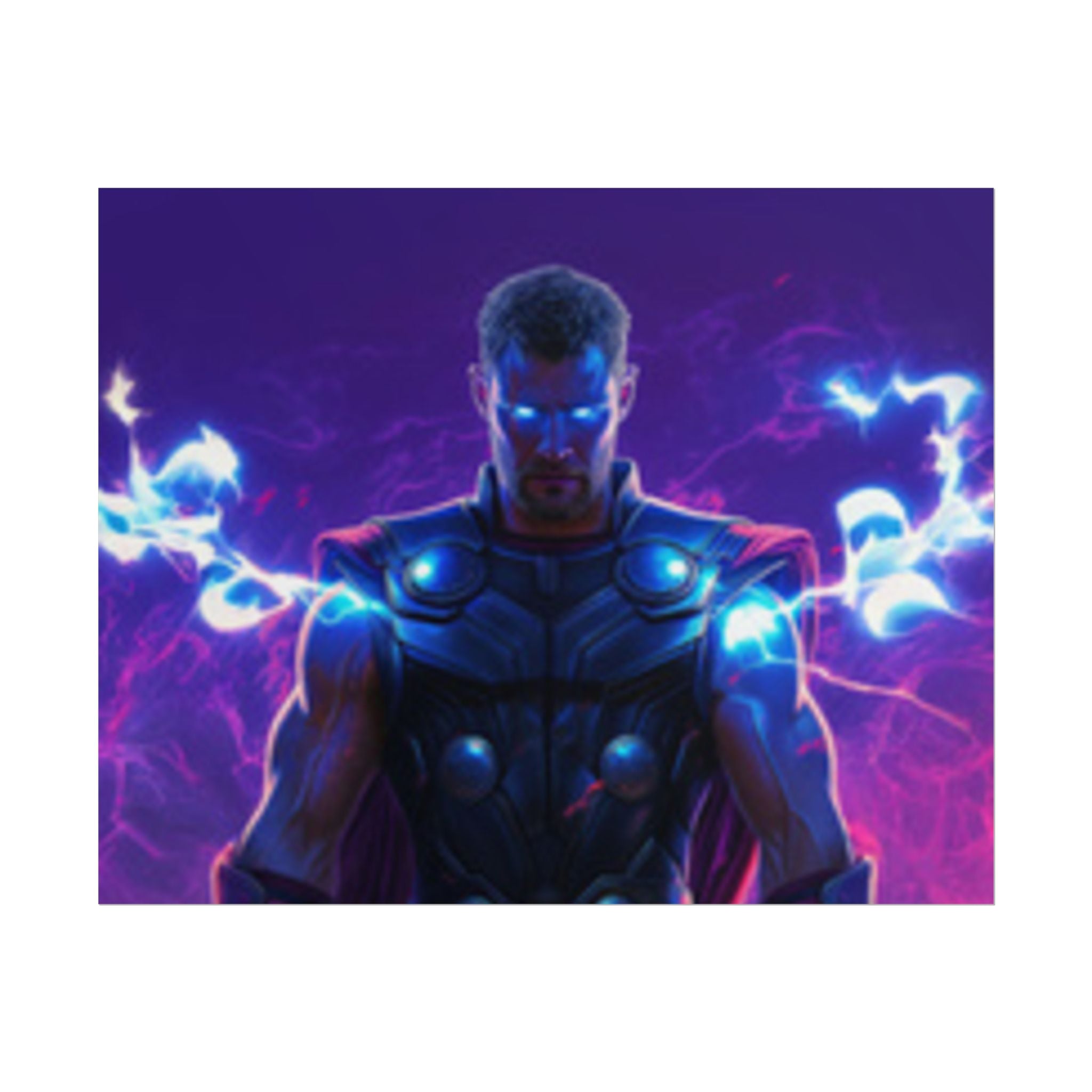 Thor Lightning Poster — Marvel Vibrant Superhero Wall Art (Rolled Poster)