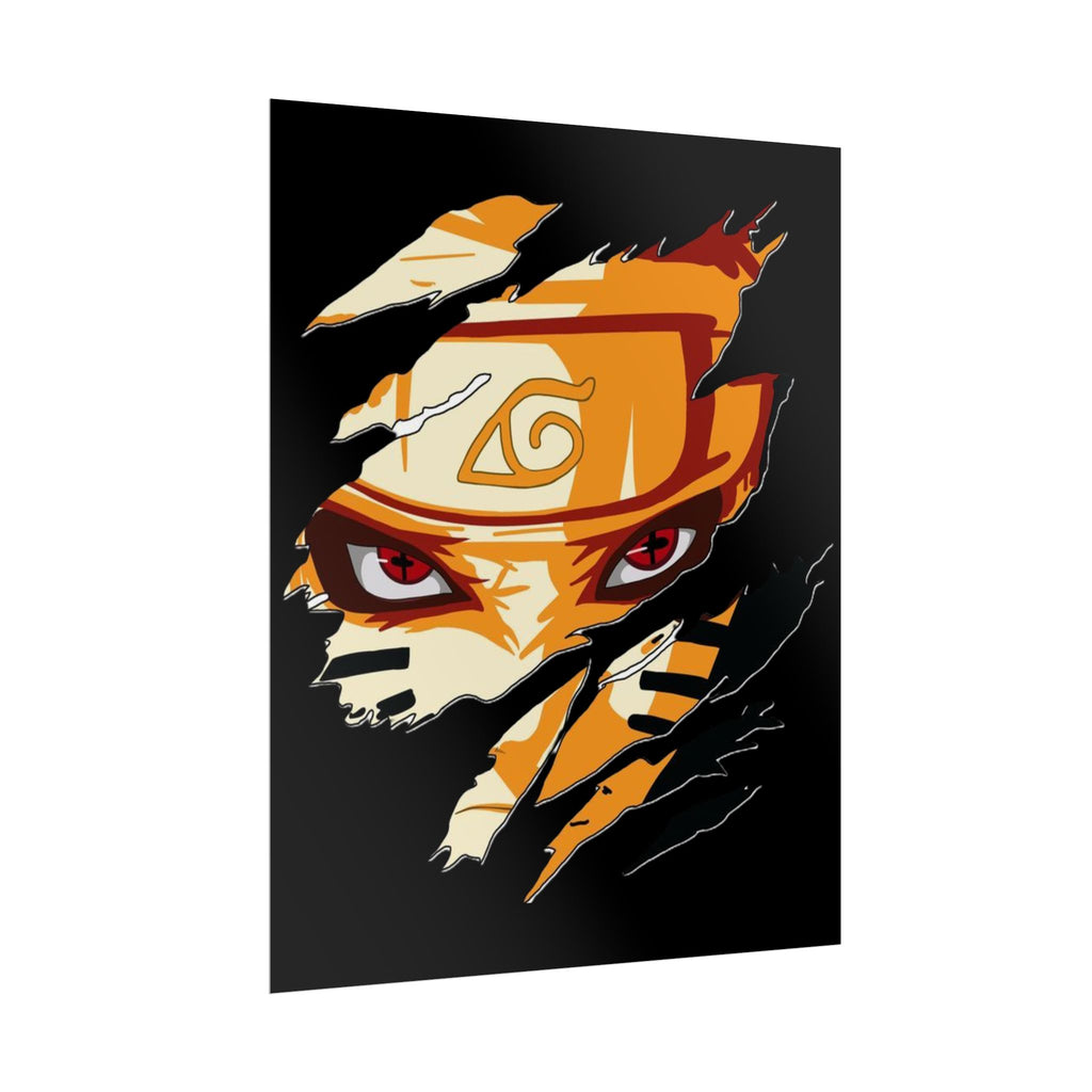 Naruto Scratch Effect Art Poster – Dynamic Anime Wall Print (Rolled Poster)
