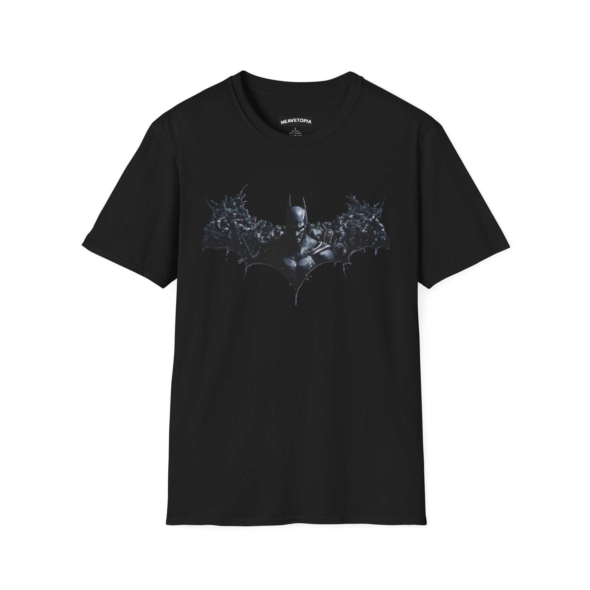 Dark Batman Emblem T-Shirt | Gothic Bat Silhouette Tee | Batman Vs Villians Design