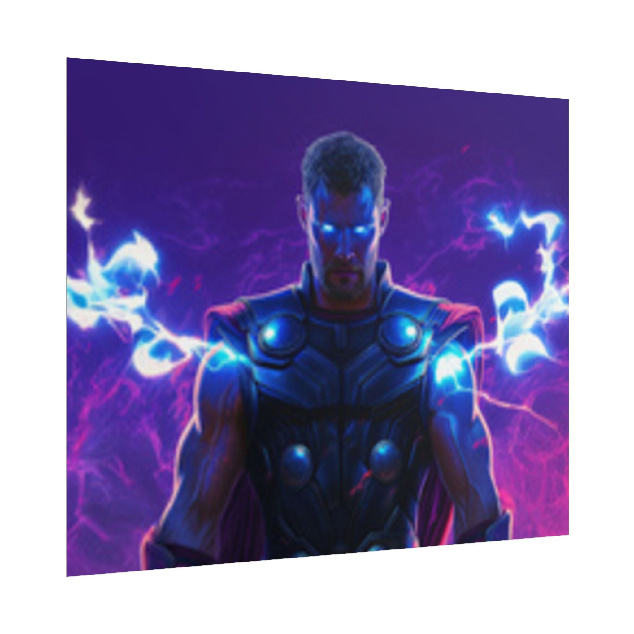 Thor Lightning Poster — Marvel Vibrant Superhero Wall Art (Rolled Poster)