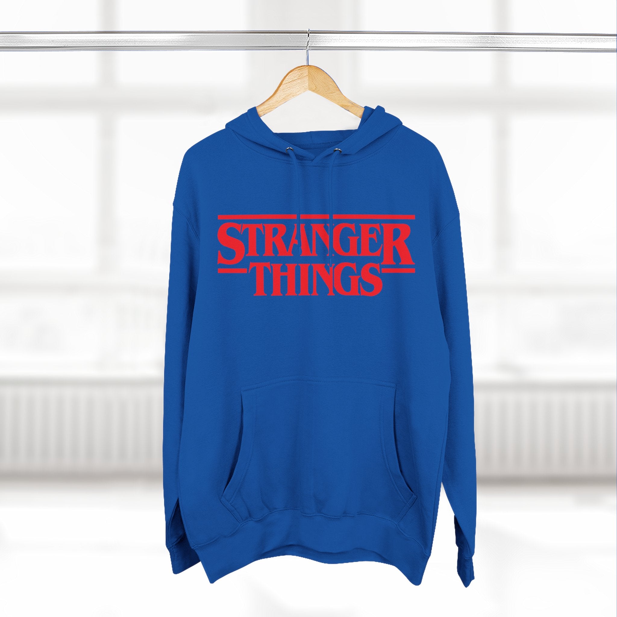Stranger Things Fleece Hoodie – Retro Outline Logo Pullover