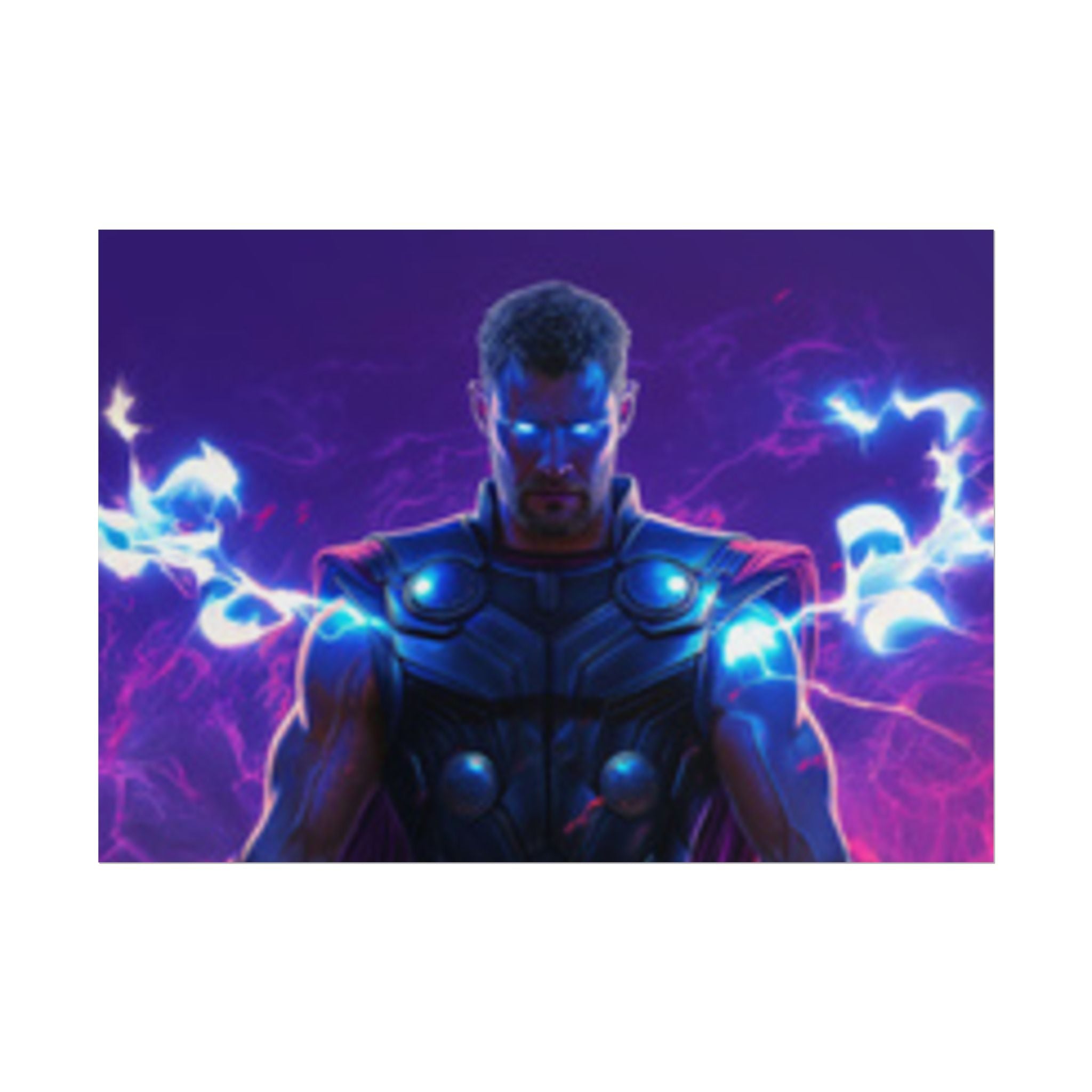 Thor Lightning Poster — Marvel Vibrant Superhero Wall Art (Rolled Poster)