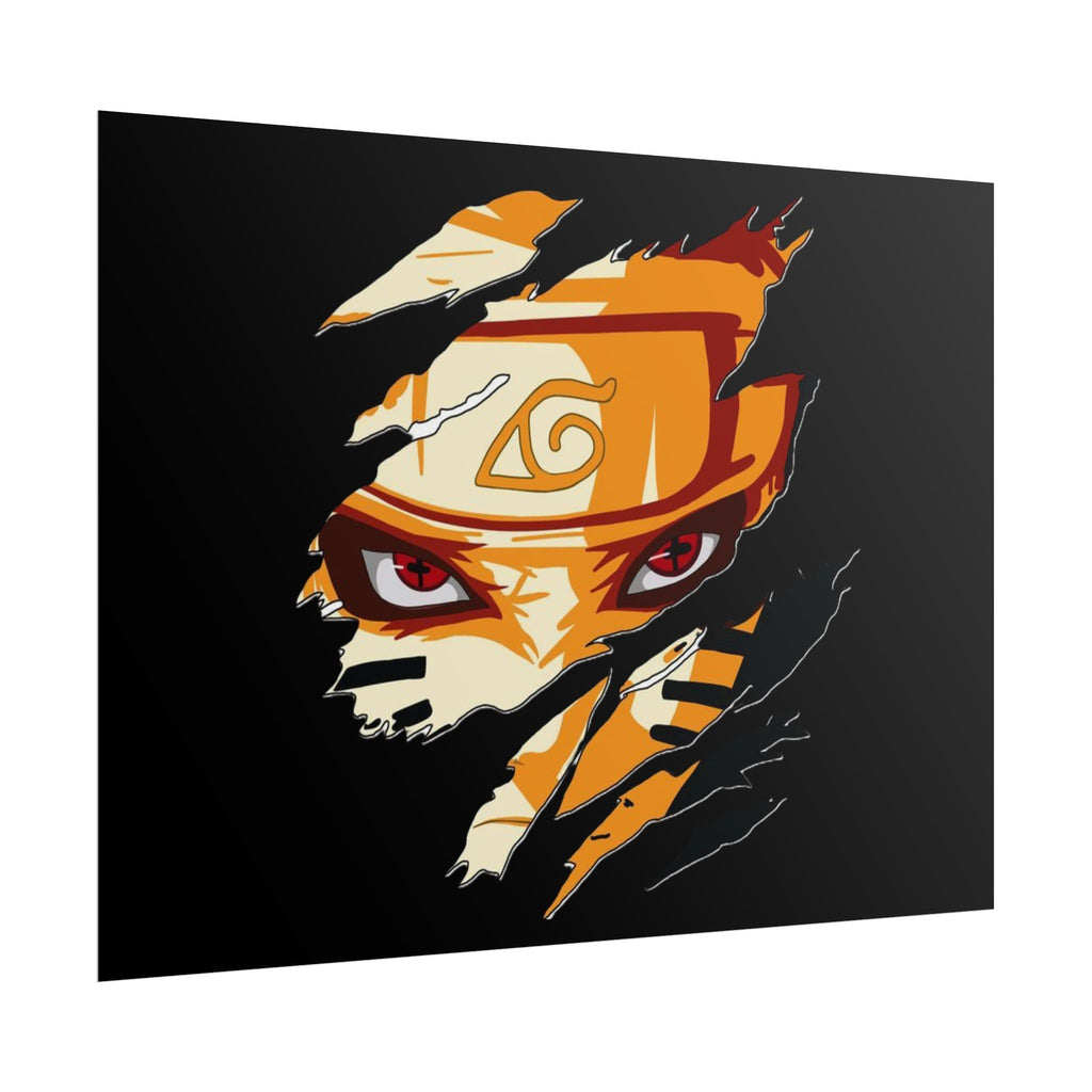 Naruto Scratch Effect Art Poster – Dynamic Anime Wall Print (Rolled Poster)