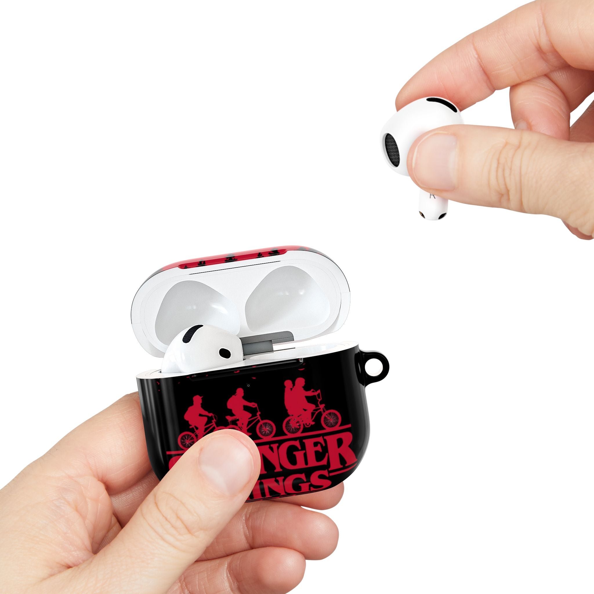 Stranger Things AirPod Case – Retro 80s Sci‑Fi Bike Silhouette Protective Cover