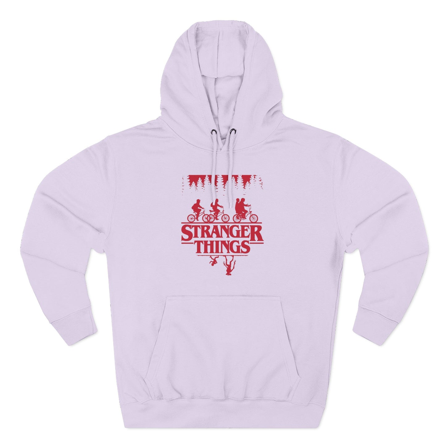 Stranger Things Fleece Hoodie – Retro-Umriss-Logo-Pullover