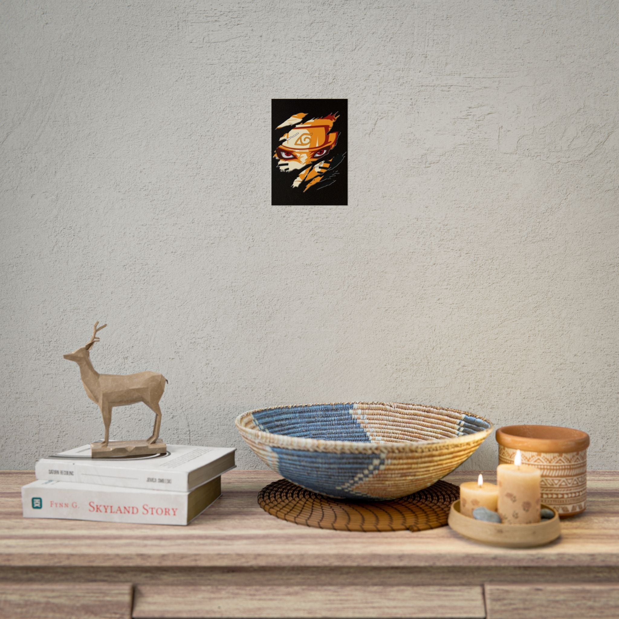 Naruto Scratch Effect Art Poster – Dynamic Anime Wall Print (Rolled Poster)