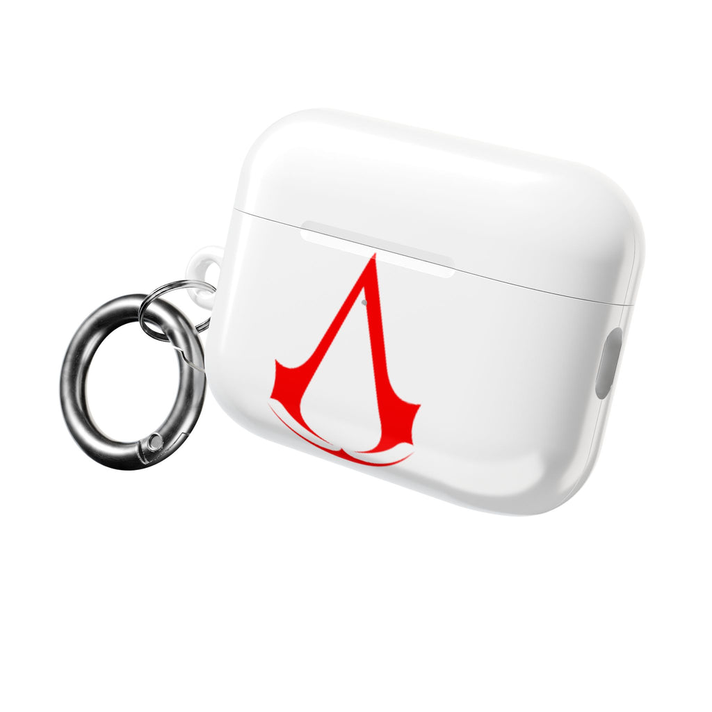 Assassins Creed Emblem AirPod Case — Red Gaming Logo Protective Cover