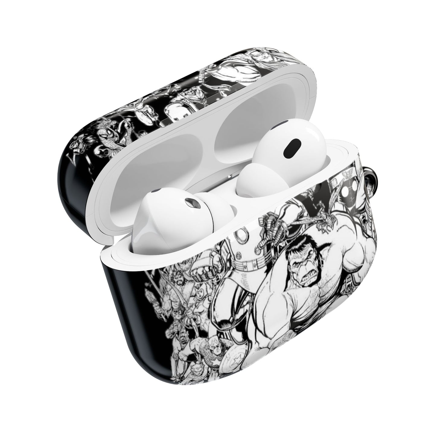 AirPod Hülle – Marvel Schwarz-Weiß-Stil
