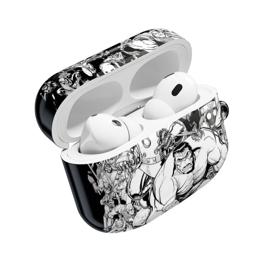 AirPod Hülle – Marvel Schwarz-Weiß-Stil