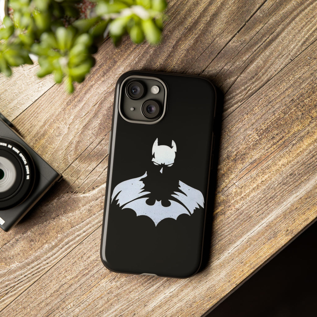 Batman Silhouette Tough Phone Case — Dark Knight Black Protective Cover