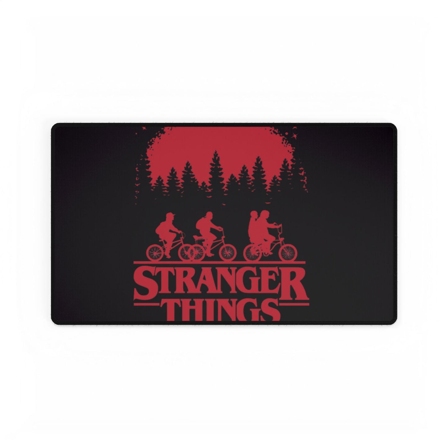Stranger Things Desk Mat — Retro Red Bike Scene Gaming Mouse Pad