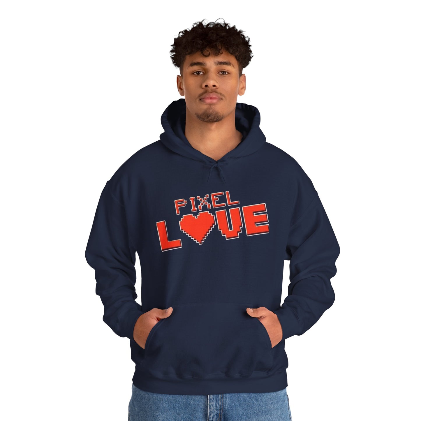 Pixel Love Hoodie – Retro 8-Bit Herz Gamer Valentinstags-Sweatshirt