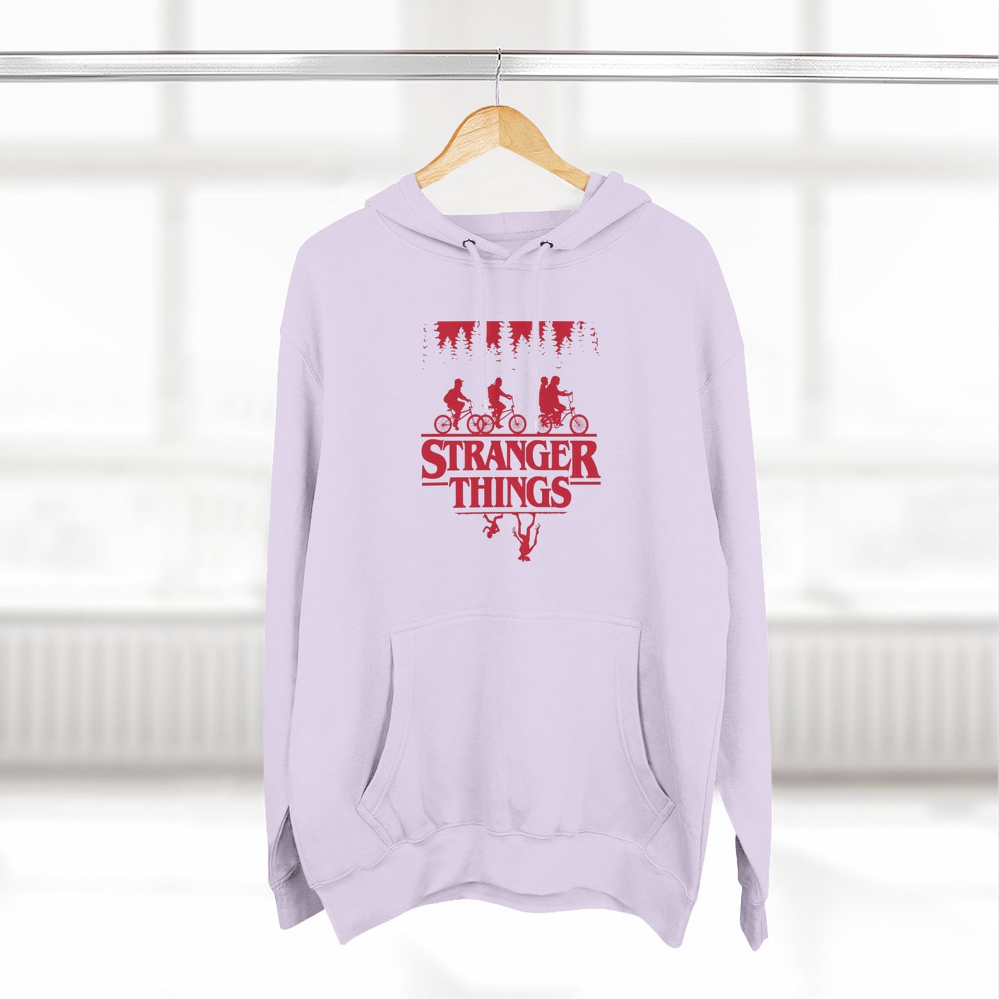 Stranger Things Fleece Hoodie – Retro-Umriss-Logo-Pullover