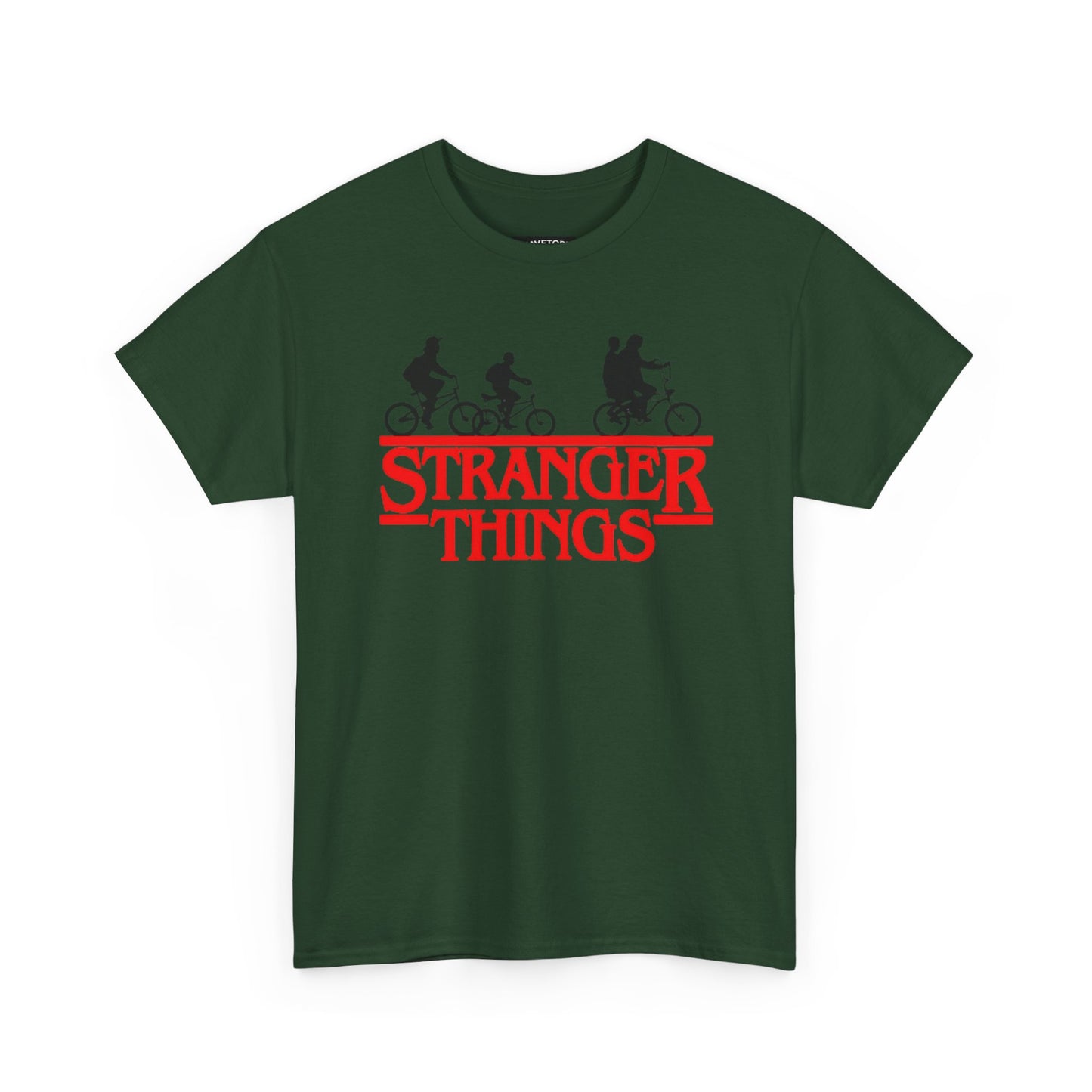 Stranger Things Retro Style Logo Bike Silhouette Tee