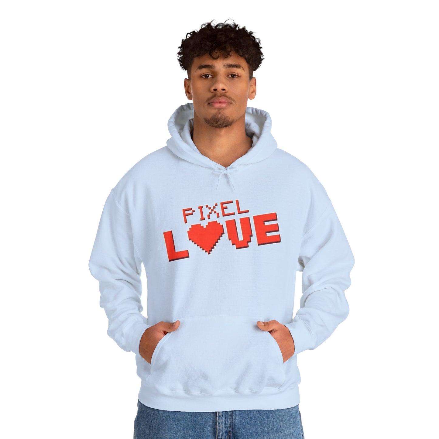 Pixel Love Hoodie – Retro 8-Bit Herz Gamer Valentinstags-Sweatshirt