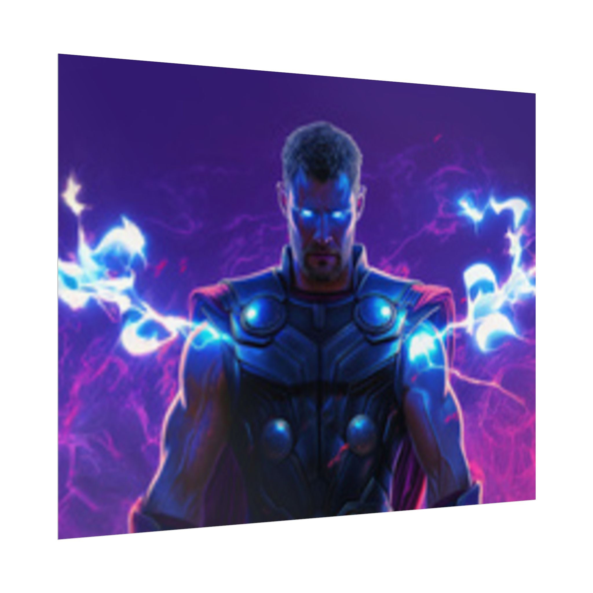 Thor Lightning Poster — Marvel Vibrant Superhero Wall Art (Rolled Poster)