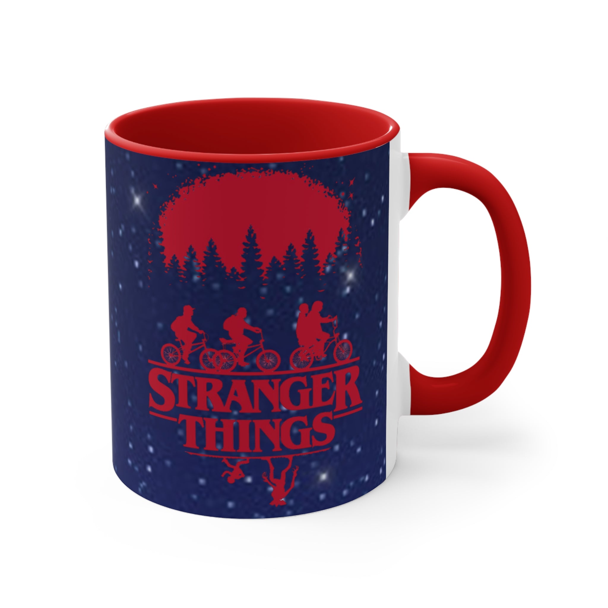 Stranger Things Accent Mug — Retro 80s Sci‑Fi Night Sky Design Demigorgon - Limited Edition