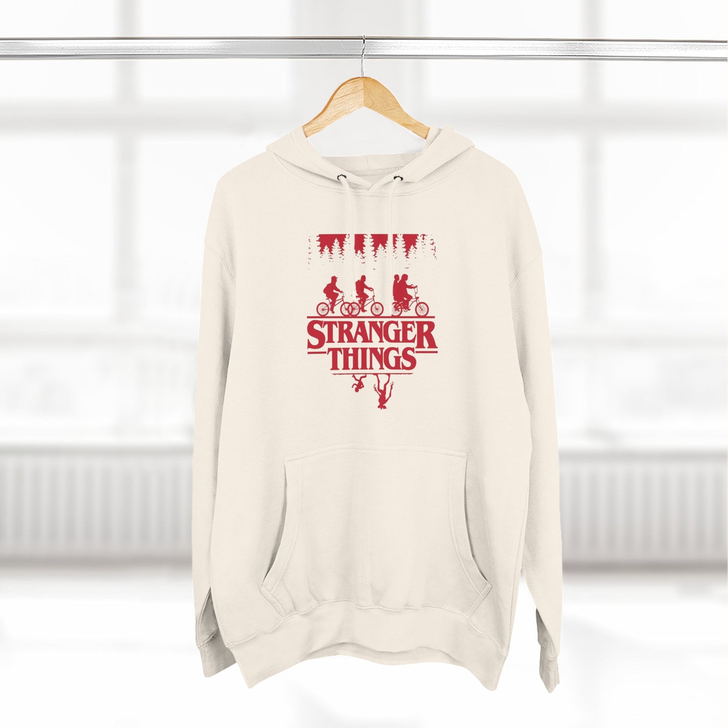 Stranger Things Fleece Hoodie – Retro-Umriss-Logo-Pullover
