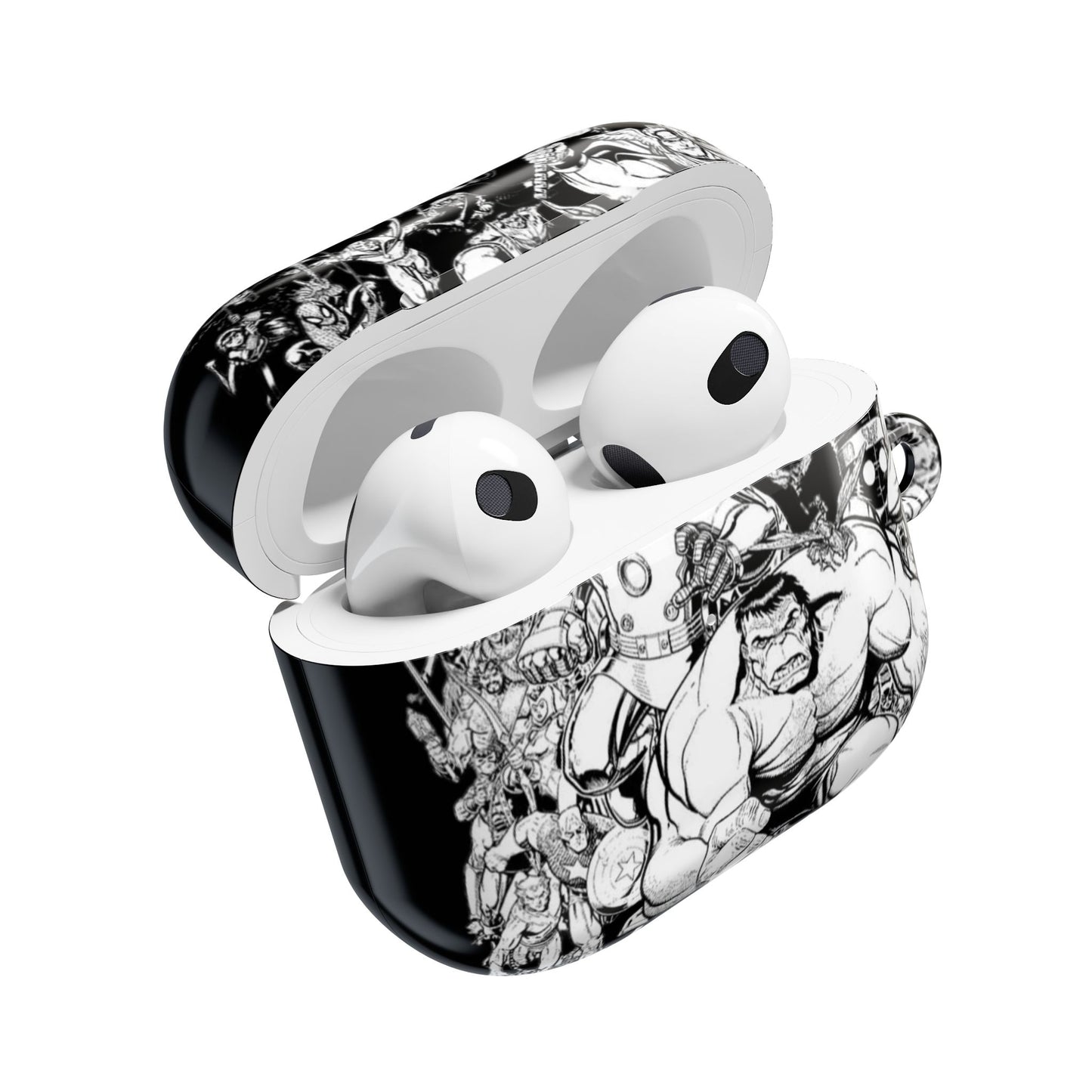 AirPod Hülle – Marvel Schwarz-Weiß-Stil
