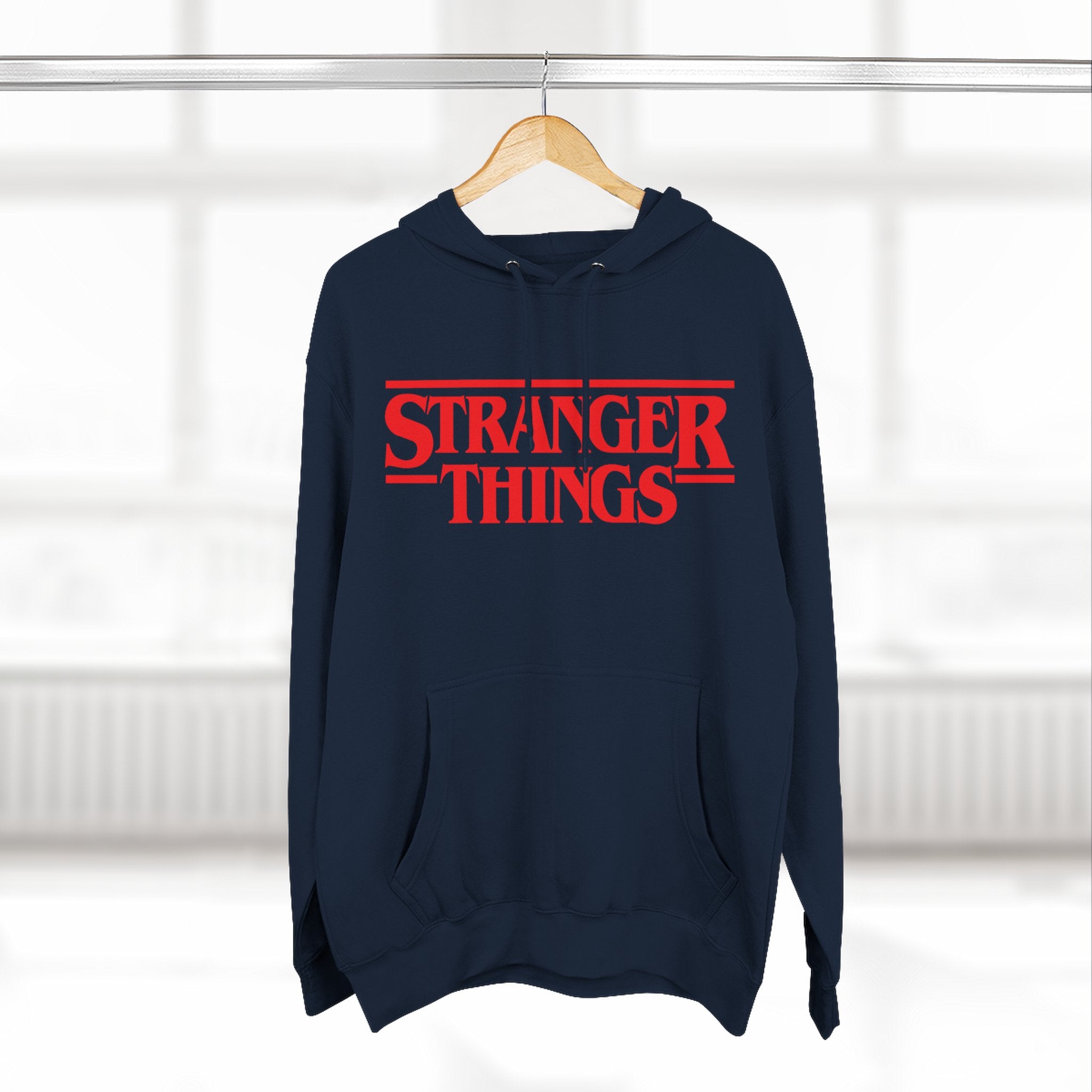Stranger Things Fleece Hoodie – Retro Outline Logo Pullover