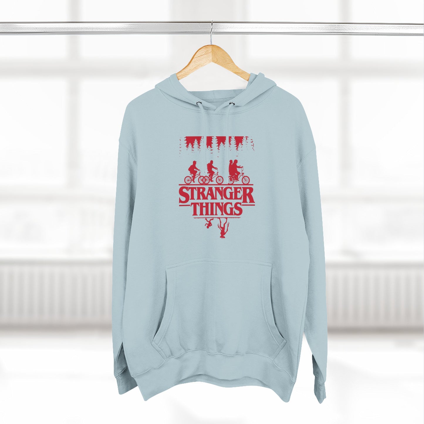 Stranger Things Fleece Hoodie – Retro-Umriss-Logo-Pullover