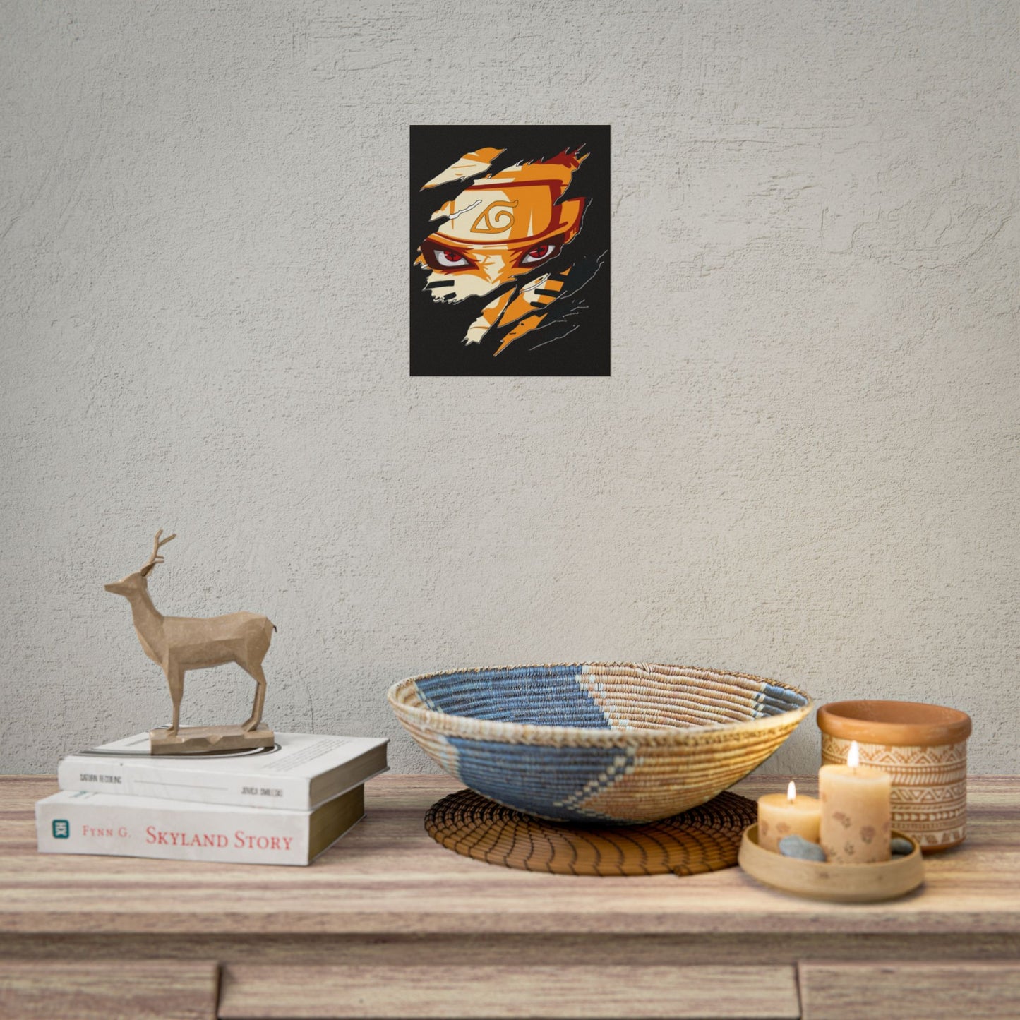 Naruto Scratch Effect Art Poster – Dynamic Anime Wall Print (Rolled Poster)