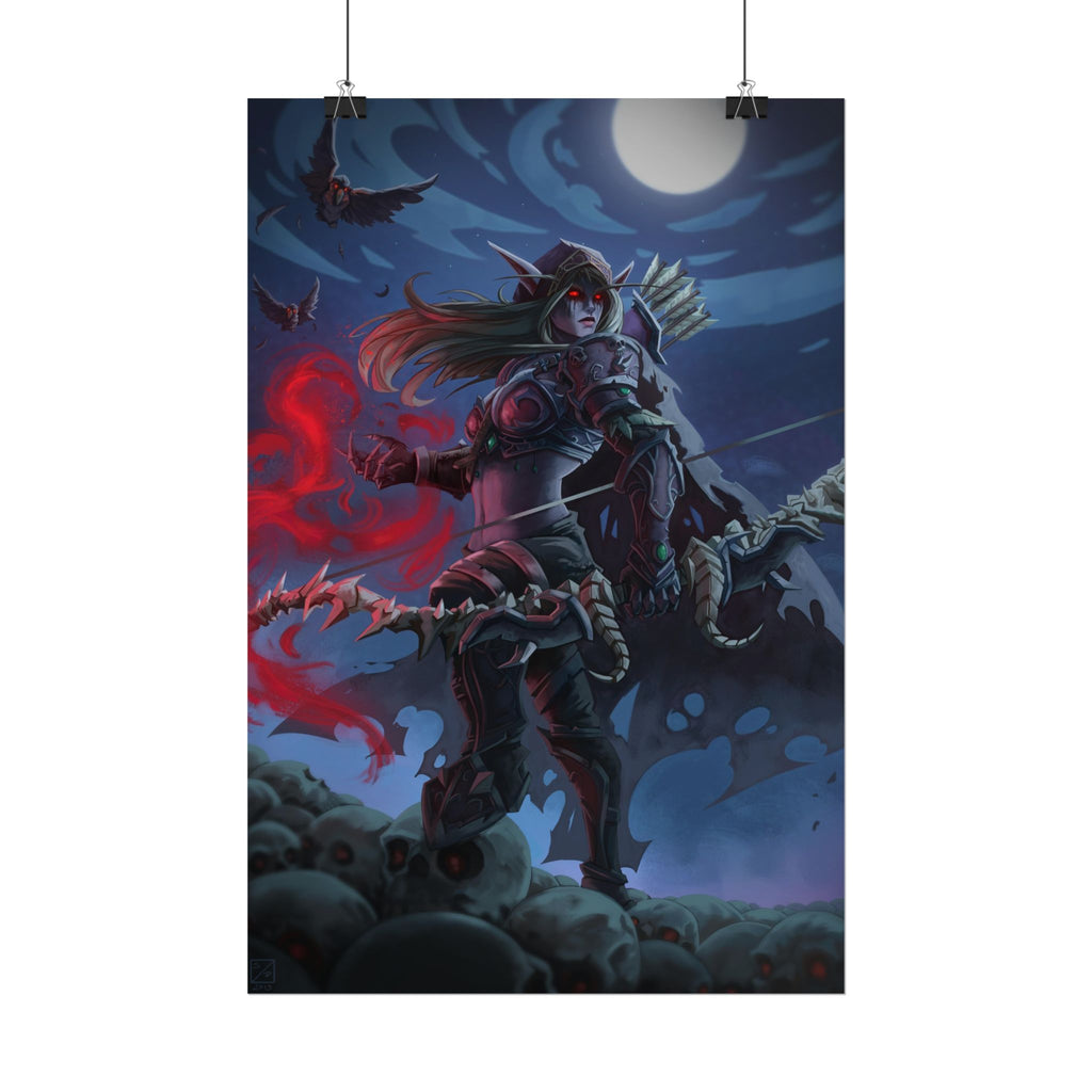 Lady Sylvanas World Of Warcraft Poster — Fantasy Art Print