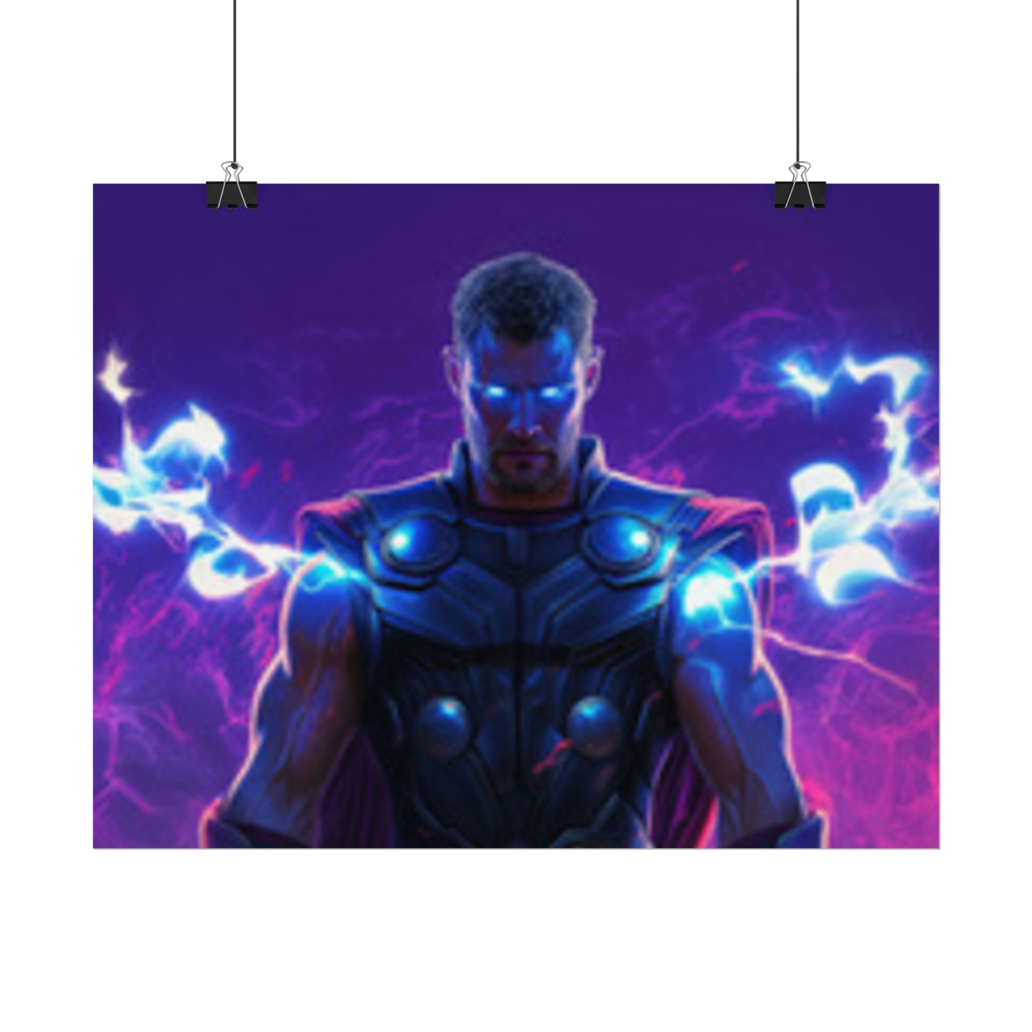 Thor Lightning Poster — Marvel Vibrant Superhero Wall Art (Rolled Poster)