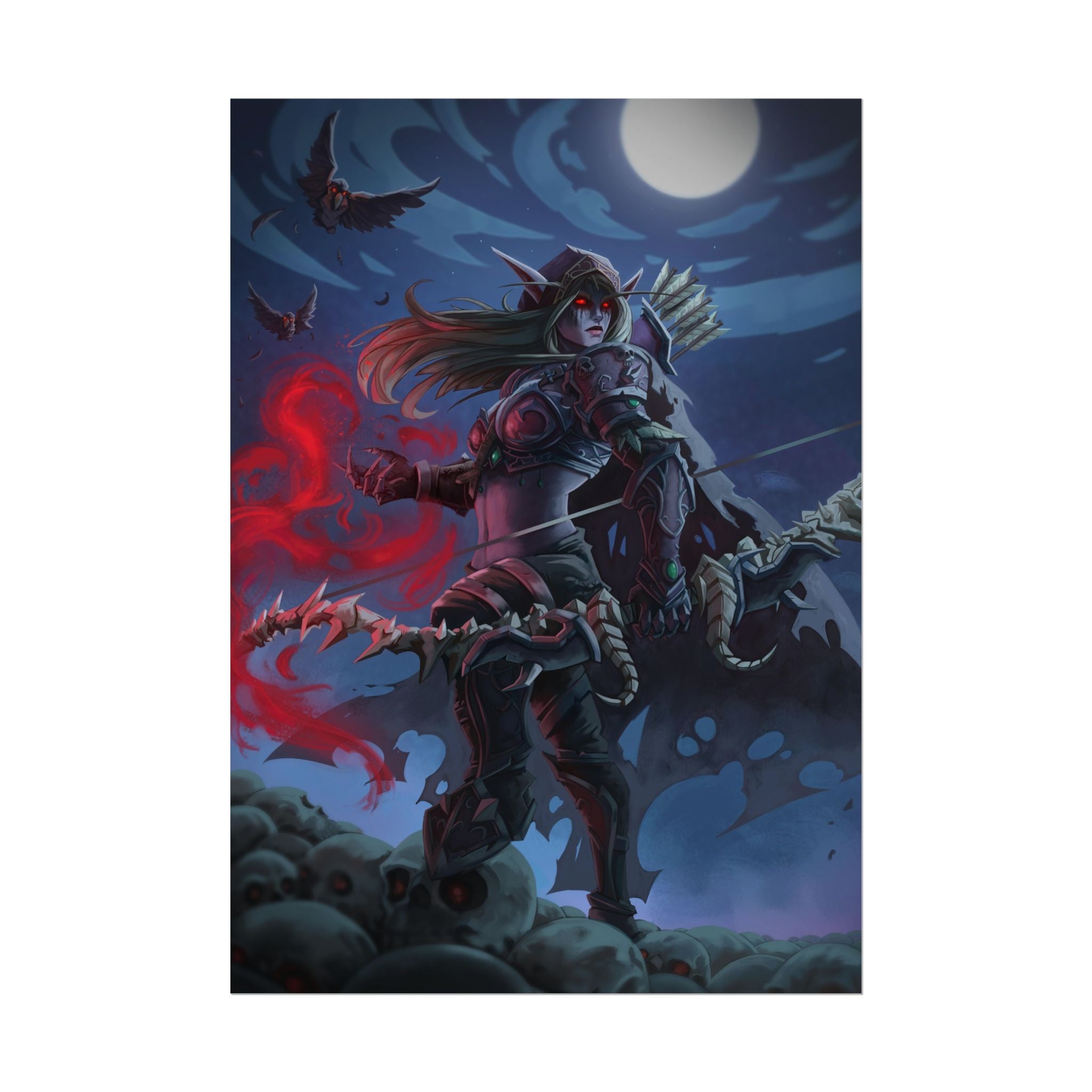 Lady Sylvanas World Of Warcraft Poster — Fantasy Art Print