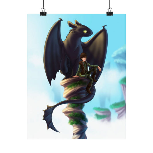 Toothless and Hiccup Poster Collectors Edition Real Art